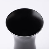 Kisen Bamboo Tall Black Lacquer and Silver Takaoka Copperware Guinomi Sake Cup - MUSUBI KILN - Quality Japanese Tableware and Gift