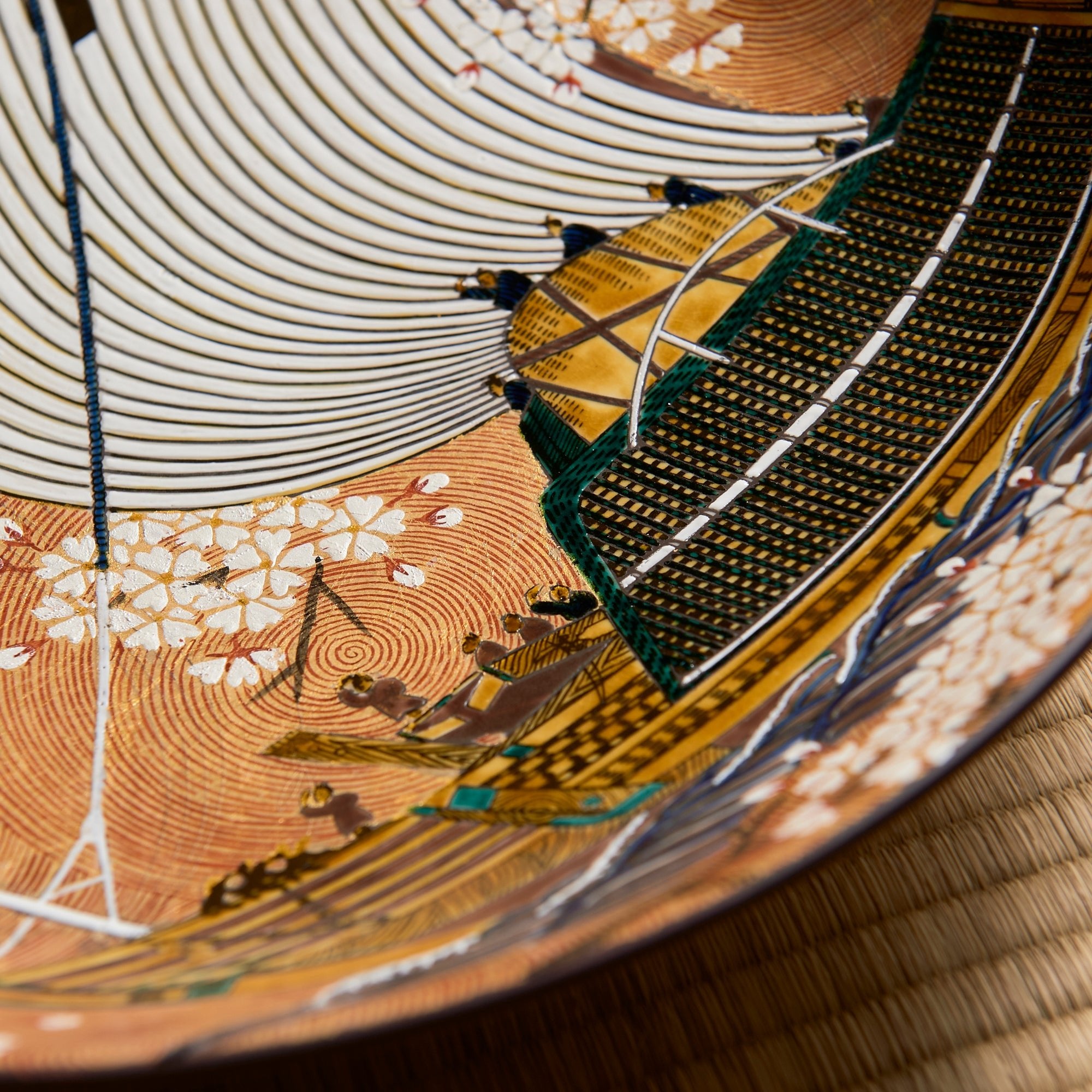 Kitamura Takashi Gold Kitamaebune Ornamental Plate 12.6 in - MUSUBI KILN - Quality Japanese Tableware and Gift