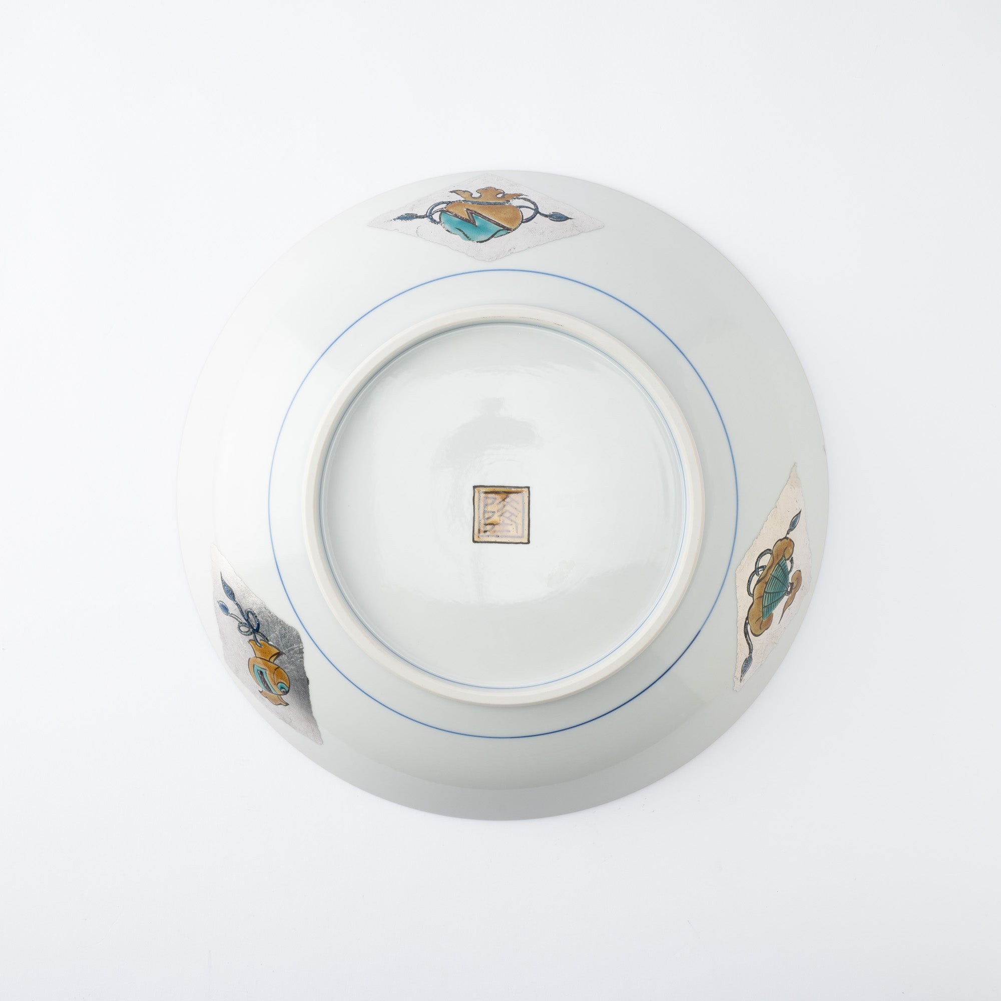 Kitamura Takashi Platinum Kitamaebune Ornamental Plate 12.6 in - MUSUBI KILN - Quality Japanese Tableware and Gift