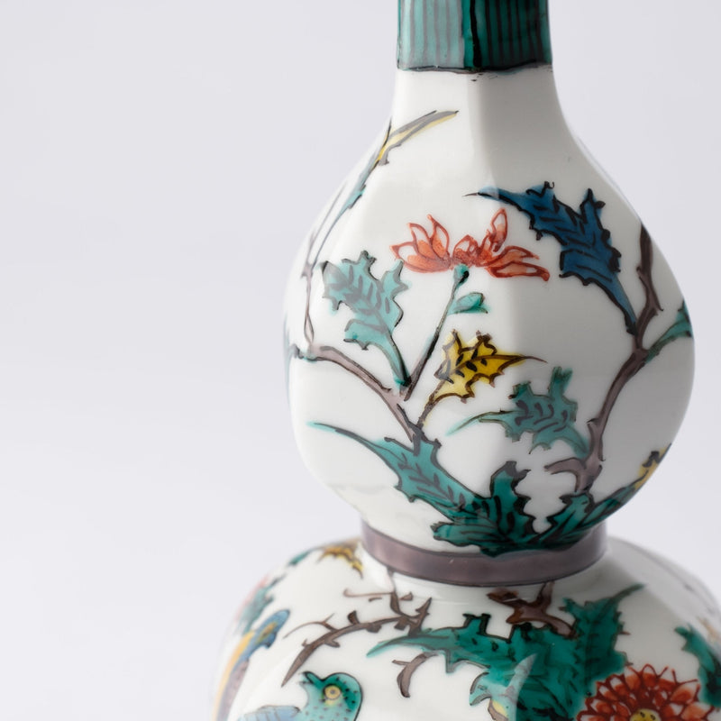 Ko - Kutani Birds and Flowers Kutani Sake Set - MUSUBI KILN - Quality Japanese Tableware and Gift