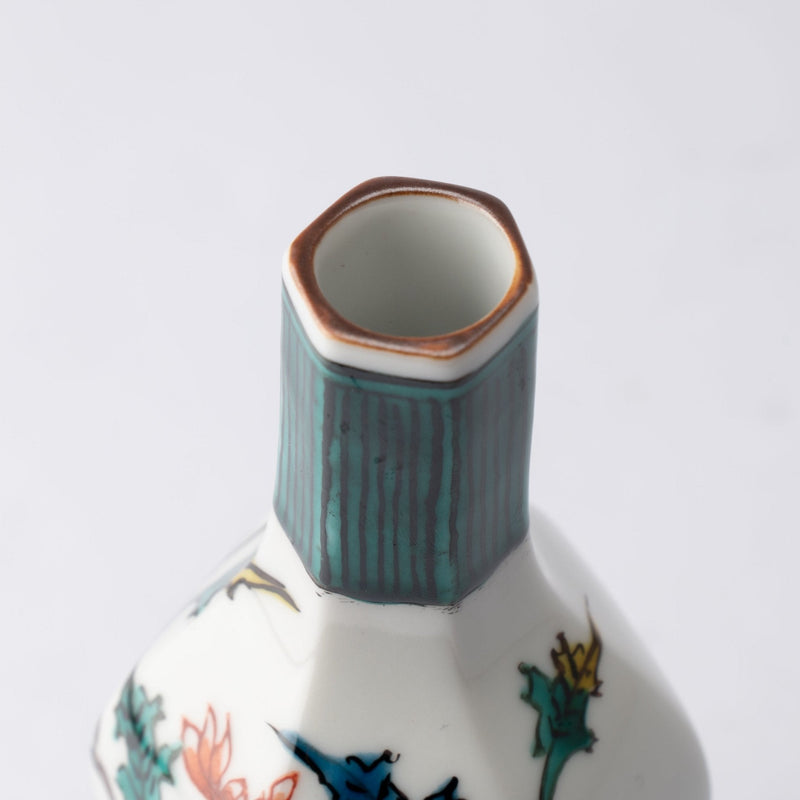 Ko - Kutani Birds and Flowers Kutani Sake Set - MUSUBI KILN - Quality Japanese Tableware and Gift