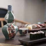 Ko - kutani Pine, Bamboo & Plum Kutani Sake Set - MUSUBI KILN - Quality Japanese Tableware and Gift