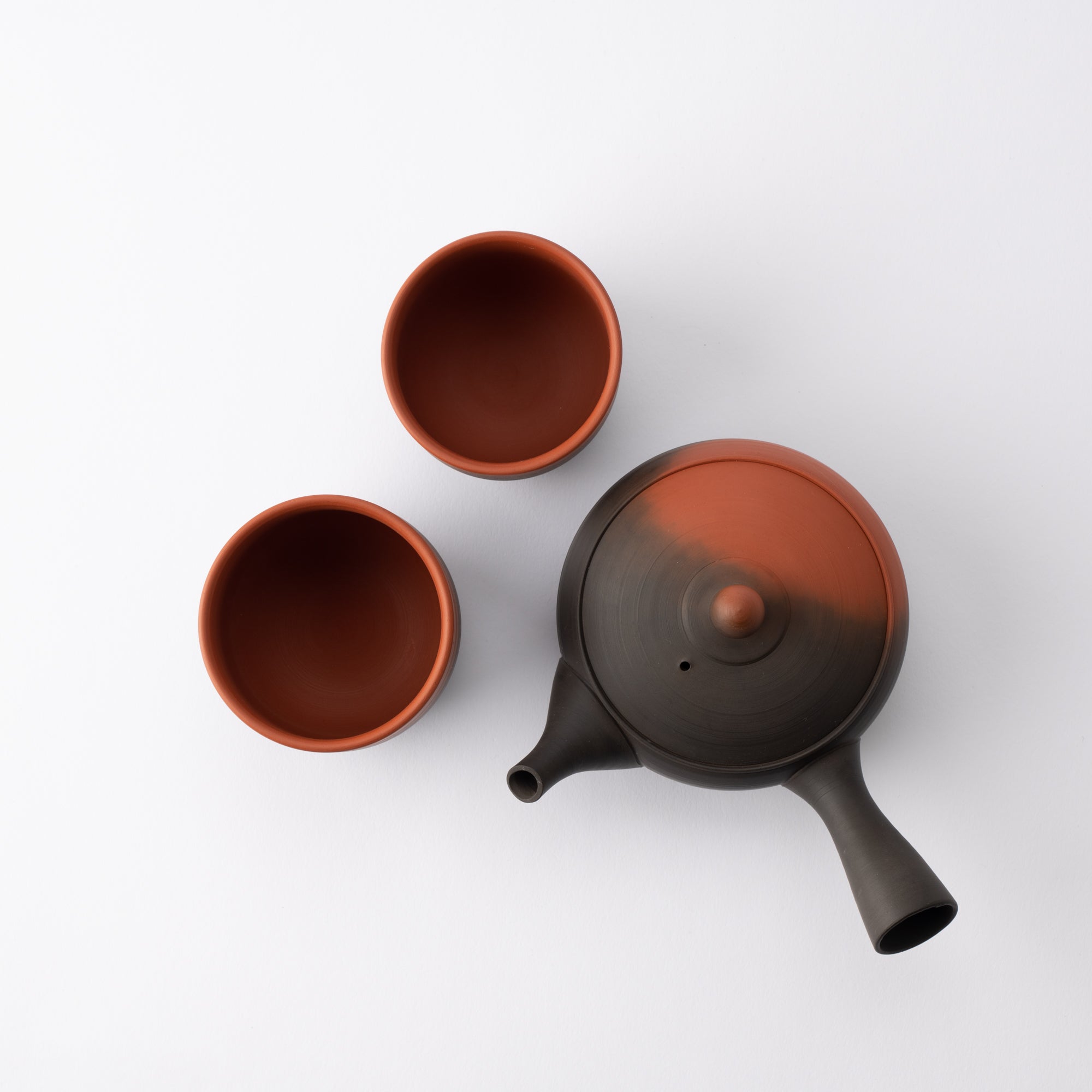 Koji Rokuro - me Tokoname Japanese Teapot Set 9.1oz(270ml) - Sasame and Ceramesh - MUSUBI KILN - Quality Japanese Tableware and Gift