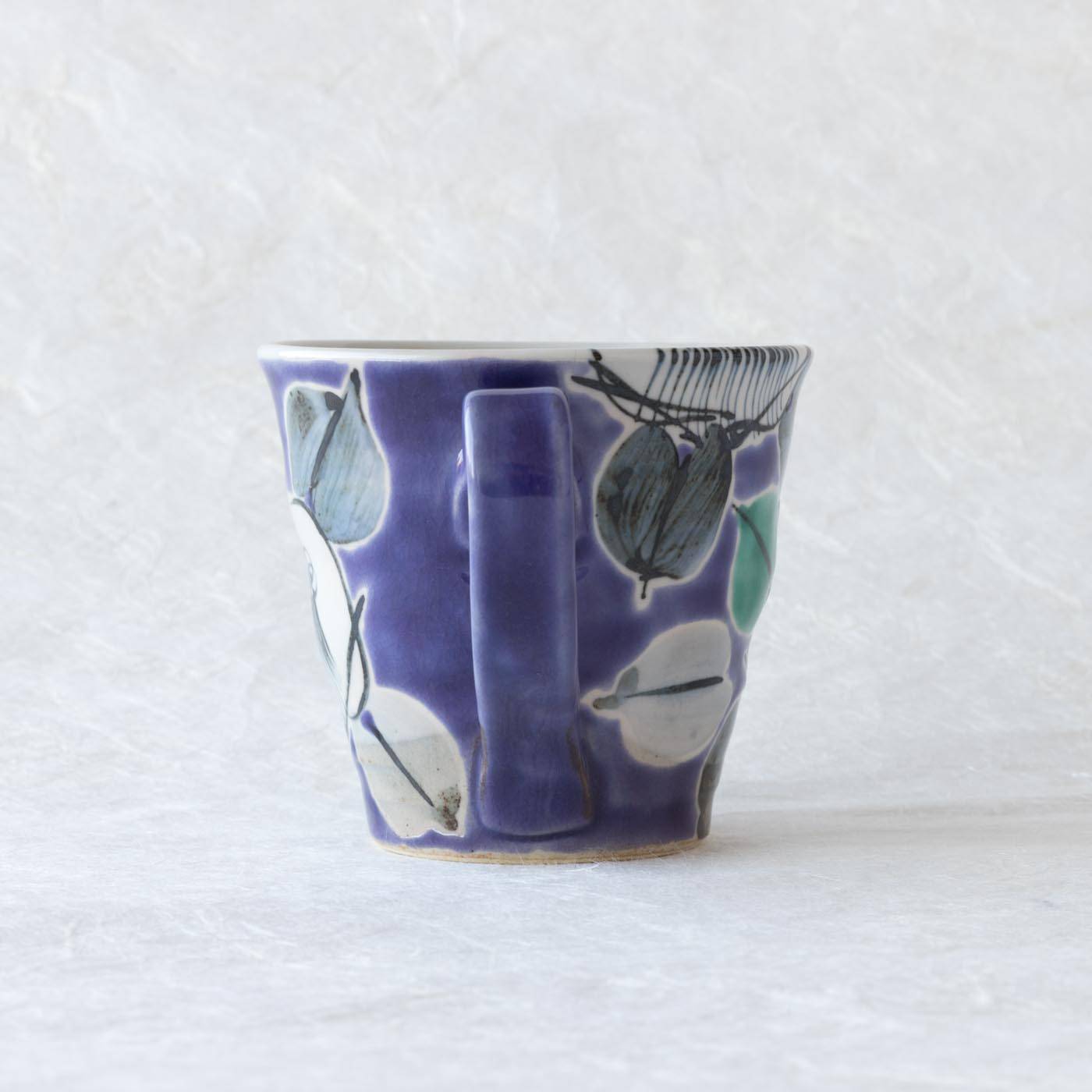 Kokuzou Kiln Camellia Kutani Mug - MUSUBI KILN - Quality Japanese Tableware and Gift