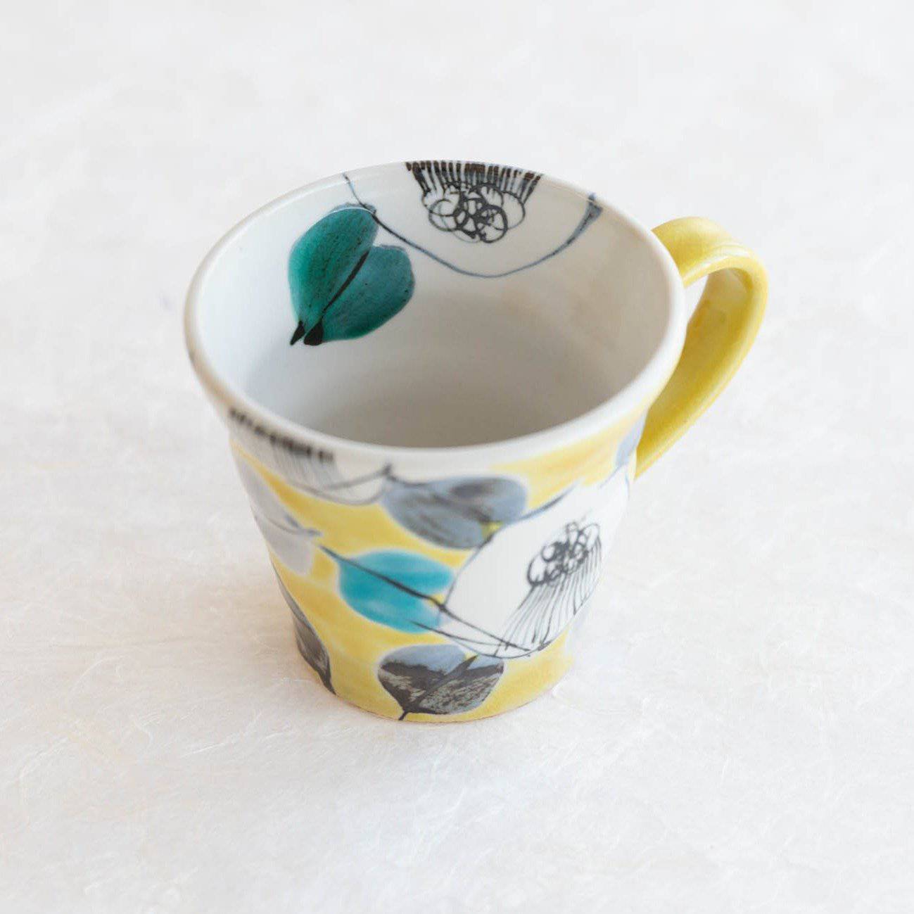 Kokuzou Kiln Camellia Kutani Mug - MUSUBI KILN - Quality Japanese Tableware and Gift