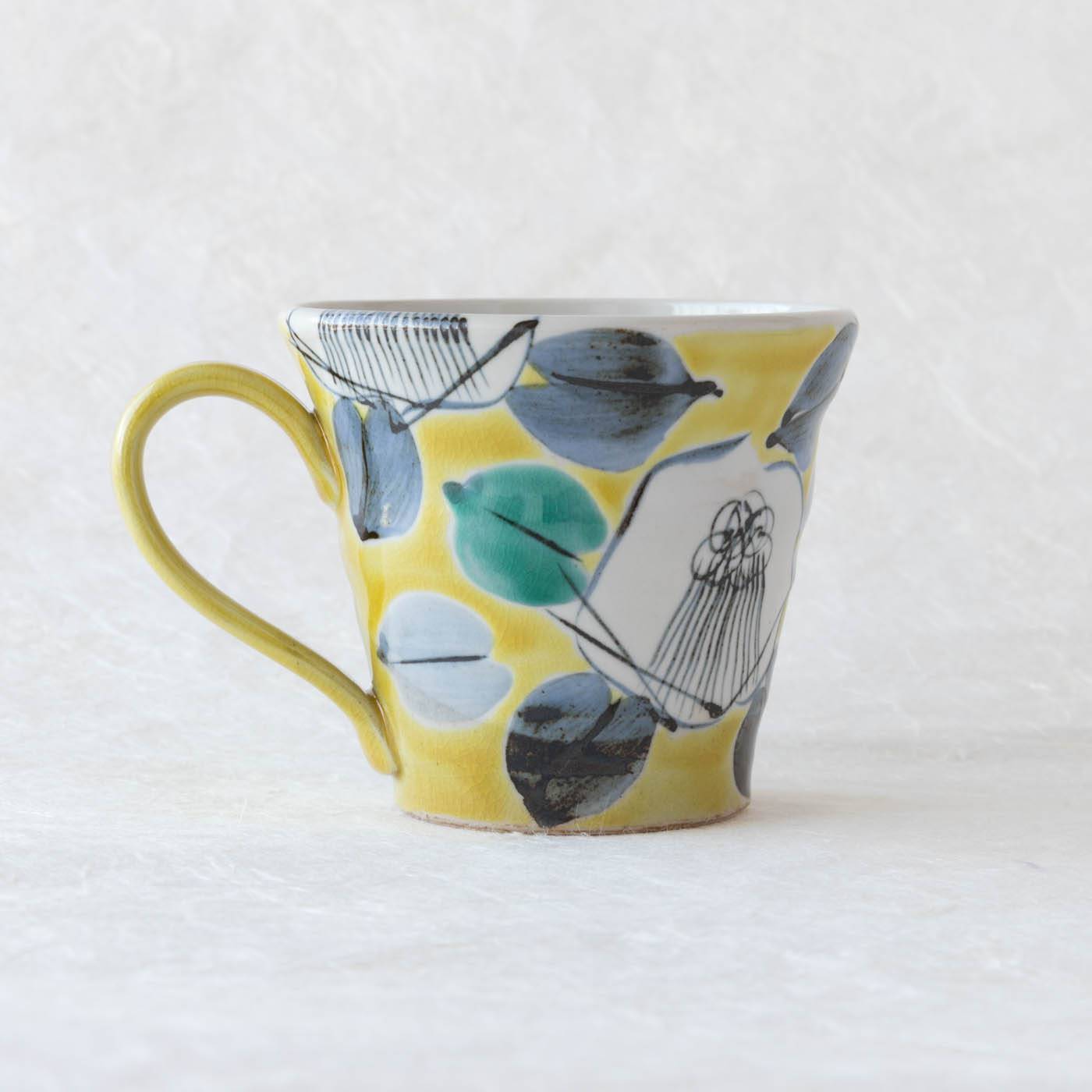 Kokuzou Kiln Camellia Kutani Mug - MUSUBI KILN - Quality Japanese Tableware and Gift