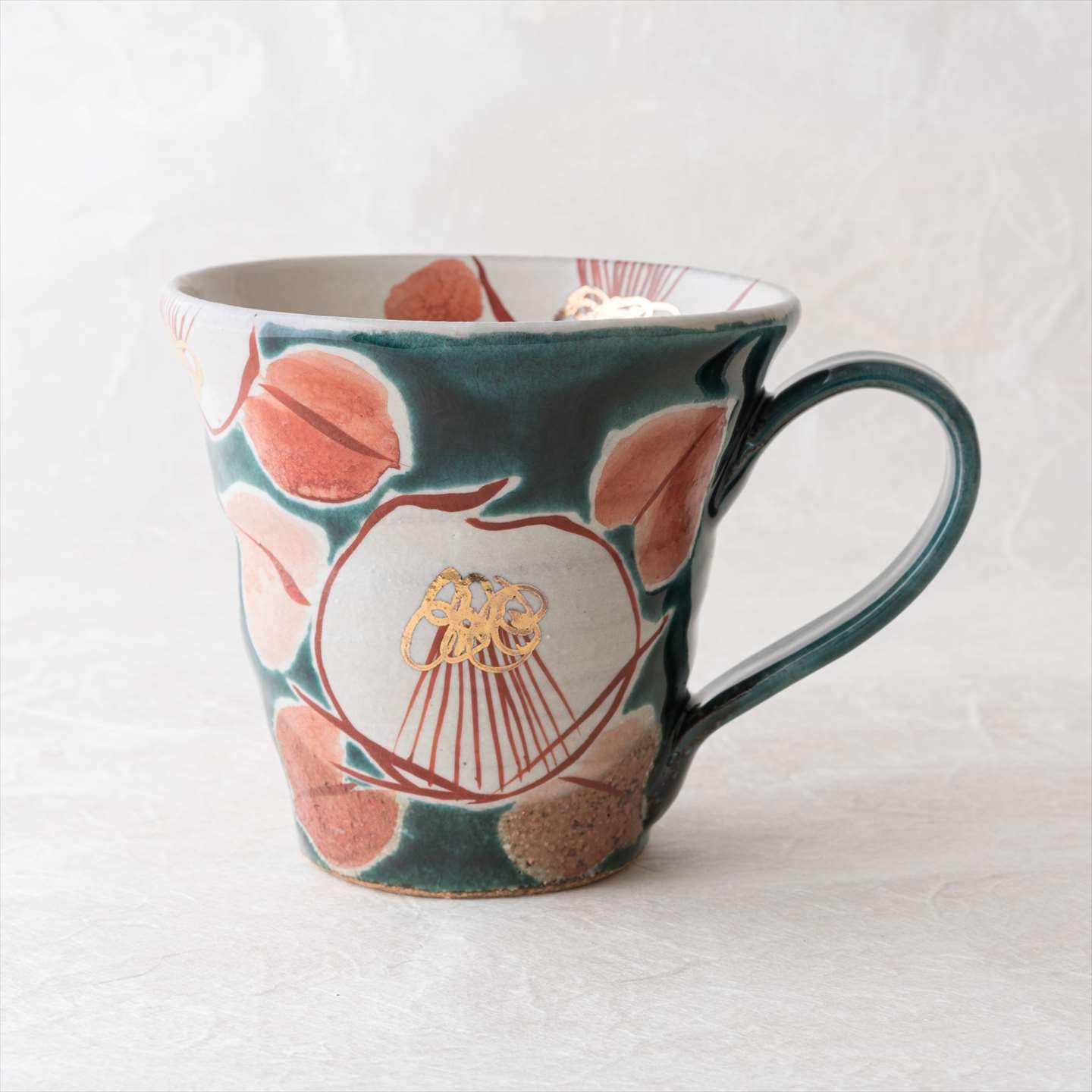 Kokuzou Kiln Camellia Kutani Mug - MUSUBI KILN - Quality Japanese Tableware and Gift