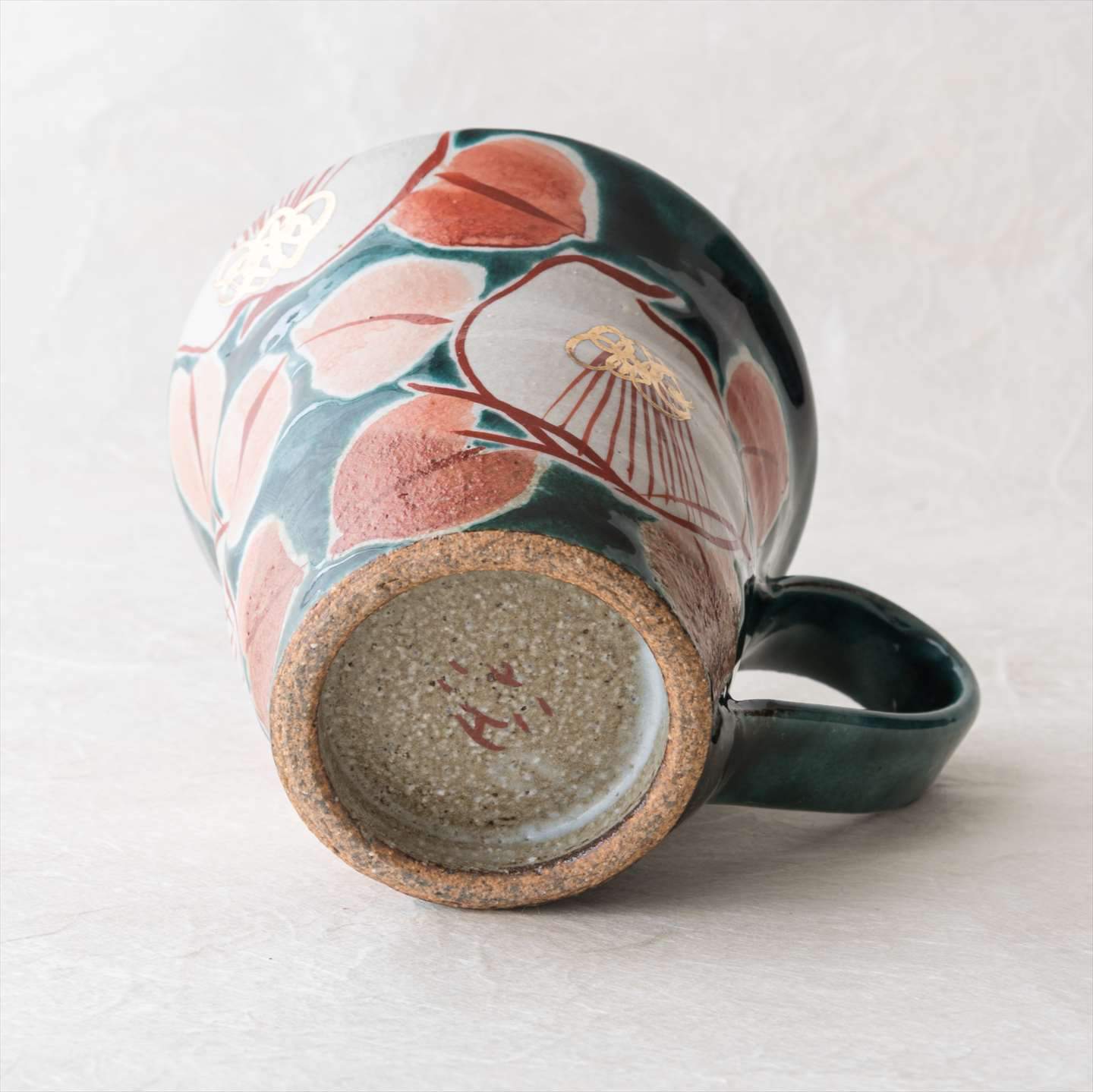 Kokuzou Kiln Camellia Kutani Mug - MUSUBI KILN - Quality Japanese Tableware and Gift