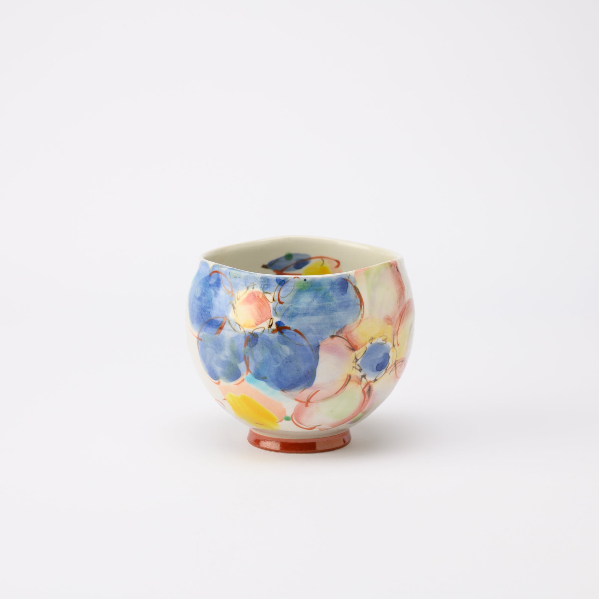 Kokuzou Kiln Dance in the Wind Kutani Yunomi Japanese Teacup - MUSUBI KILN - Quality Japanese Tableware and Gift