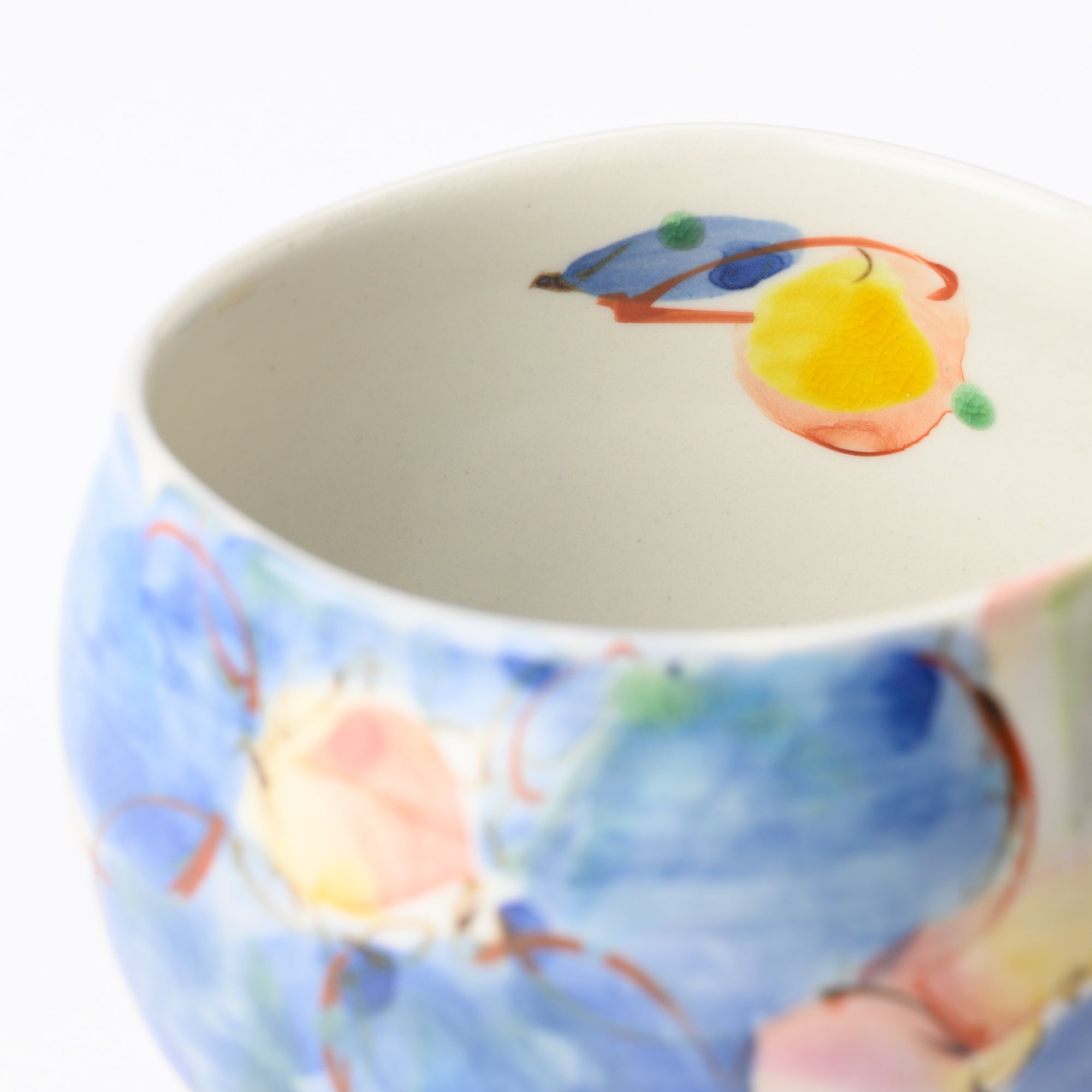 Kokuzou Kiln Dance in the Wind Kutani Yunomi Japanese Teacup - MUSUBI KILN - Quality Japanese Tableware and Gift