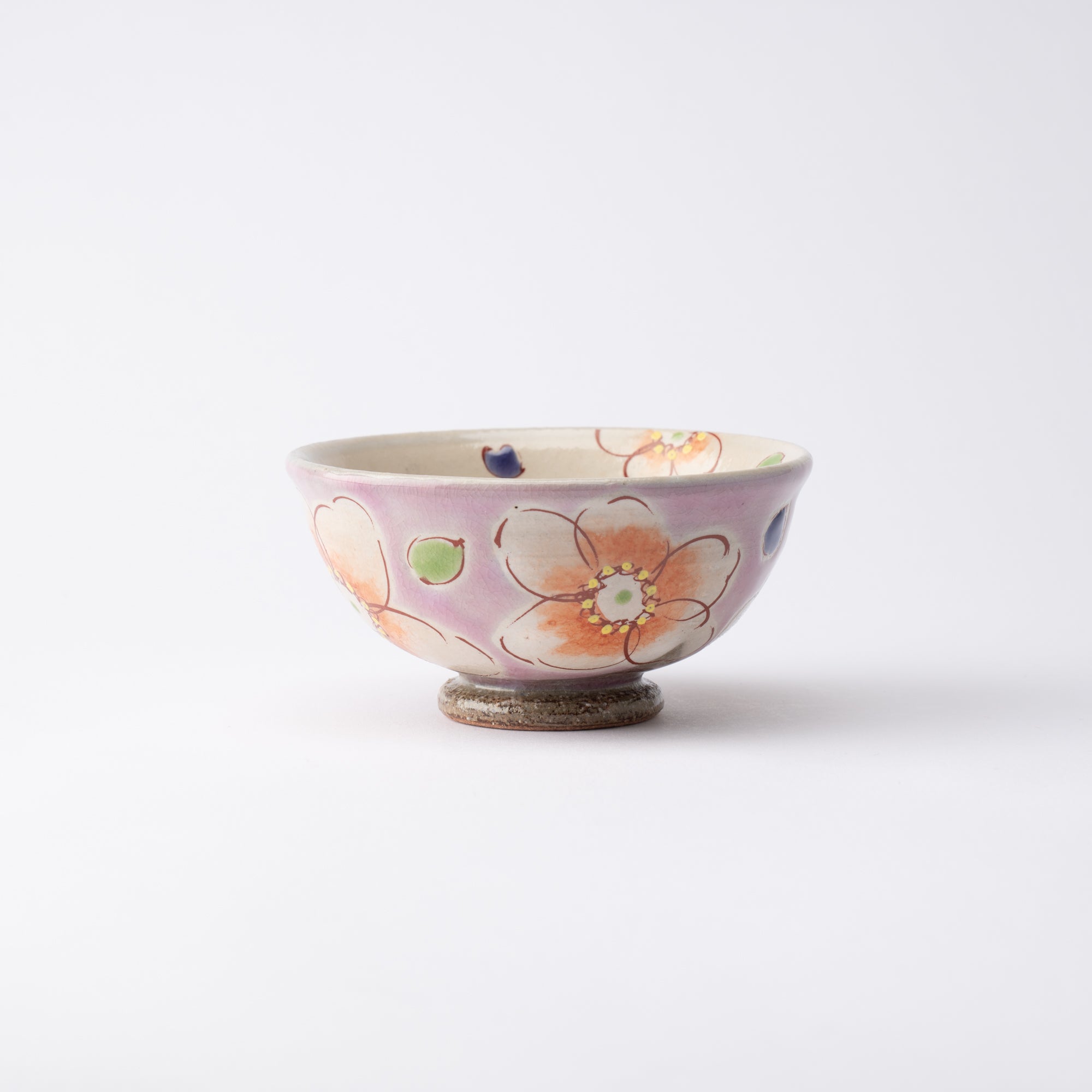 Kokuzou Kiln Flower Kutani Japanese Rice Bowl - MUSUBI KILN - Quality Japanese Tableware and Gift