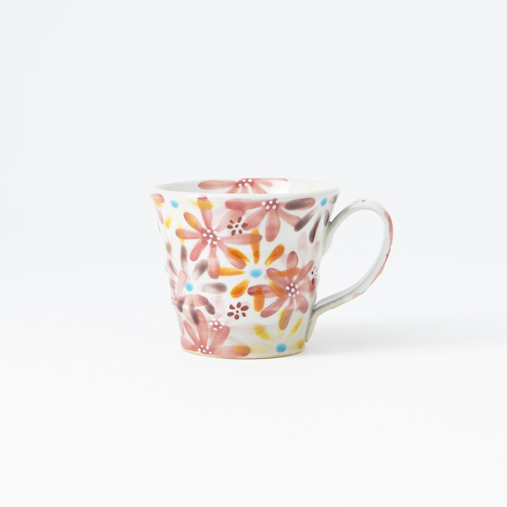 Kokuzou Kiln Flower Party Kutani Mug - MUSUBI KILN - Quality Japanese Tableware and Gift