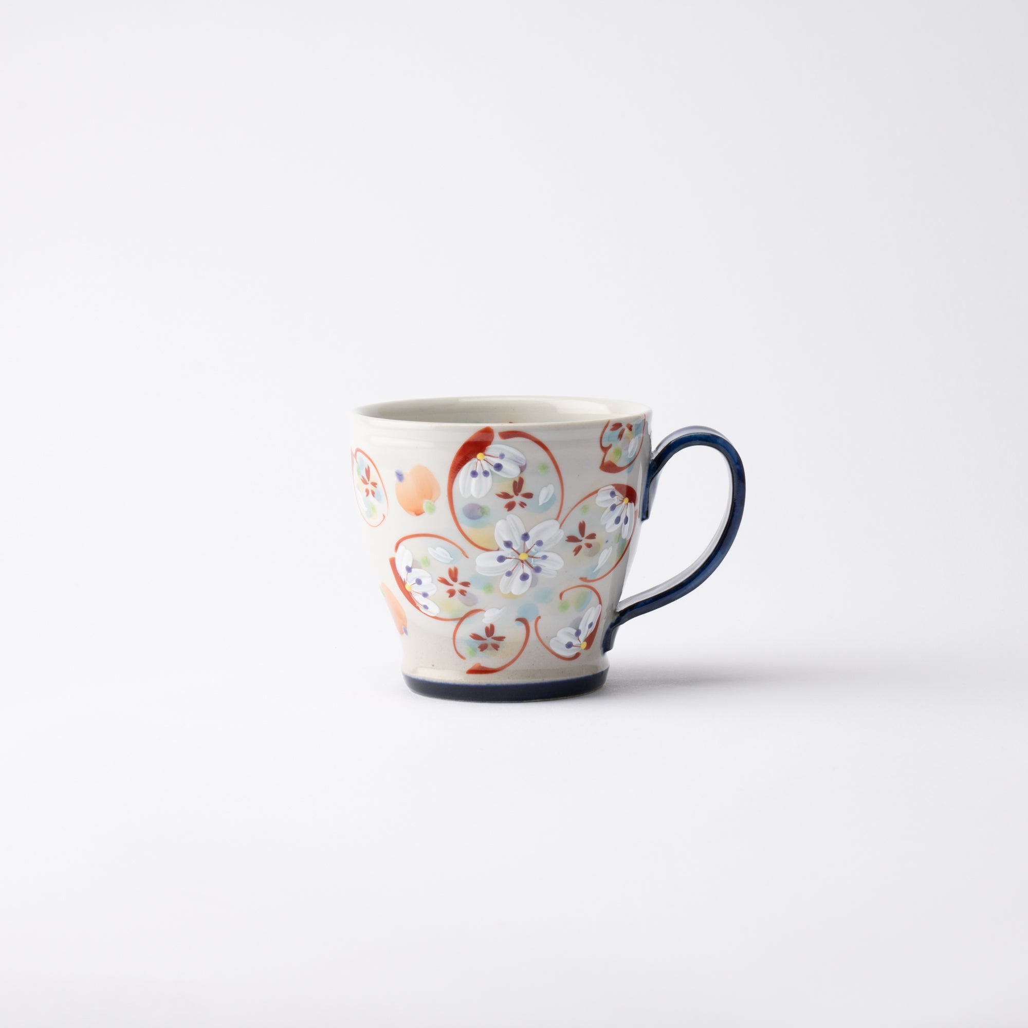 Kokuzou Kiln Flowery Thoughts Kutani Mug - MUSUBI KILN - Quality Japanese Tableware and Gift