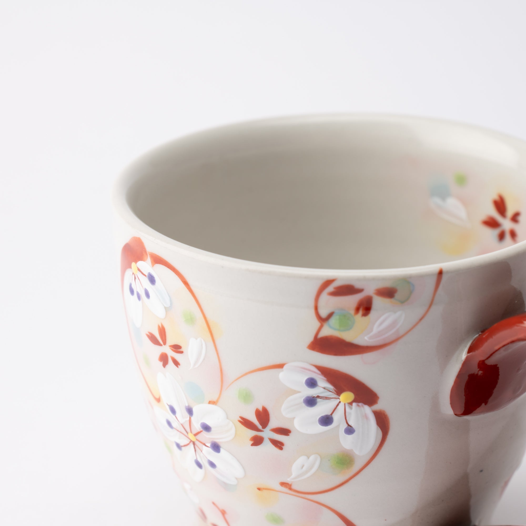 Kokuzou Kiln Flowery Thoughts Kutani Mug - MUSUBI KILN - Quality Japanese Tableware and Gift