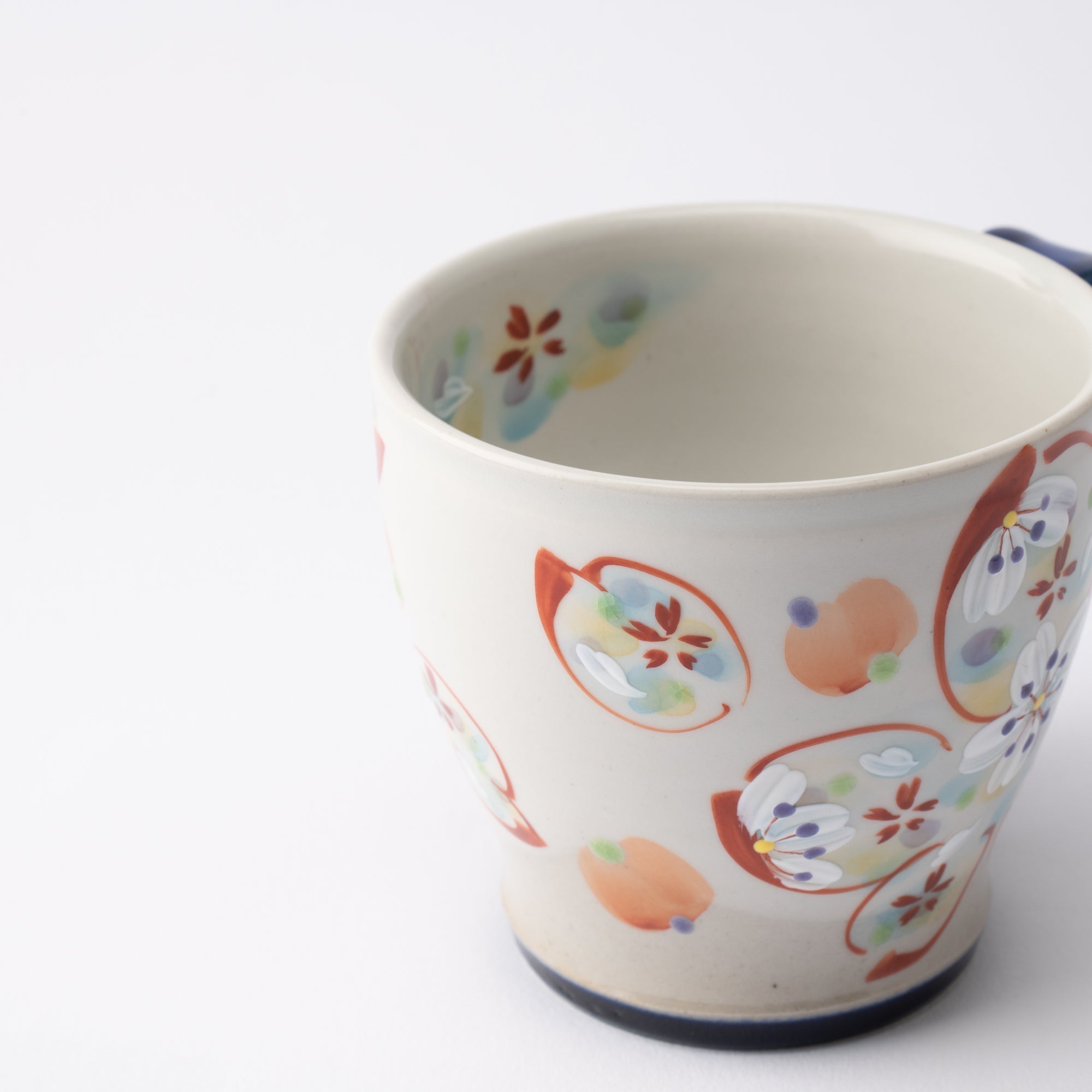 Kokuzou Kiln Flowery Thoughts Kutani Mug - MUSUBI KILN - Quality Japanese Tableware and Gift