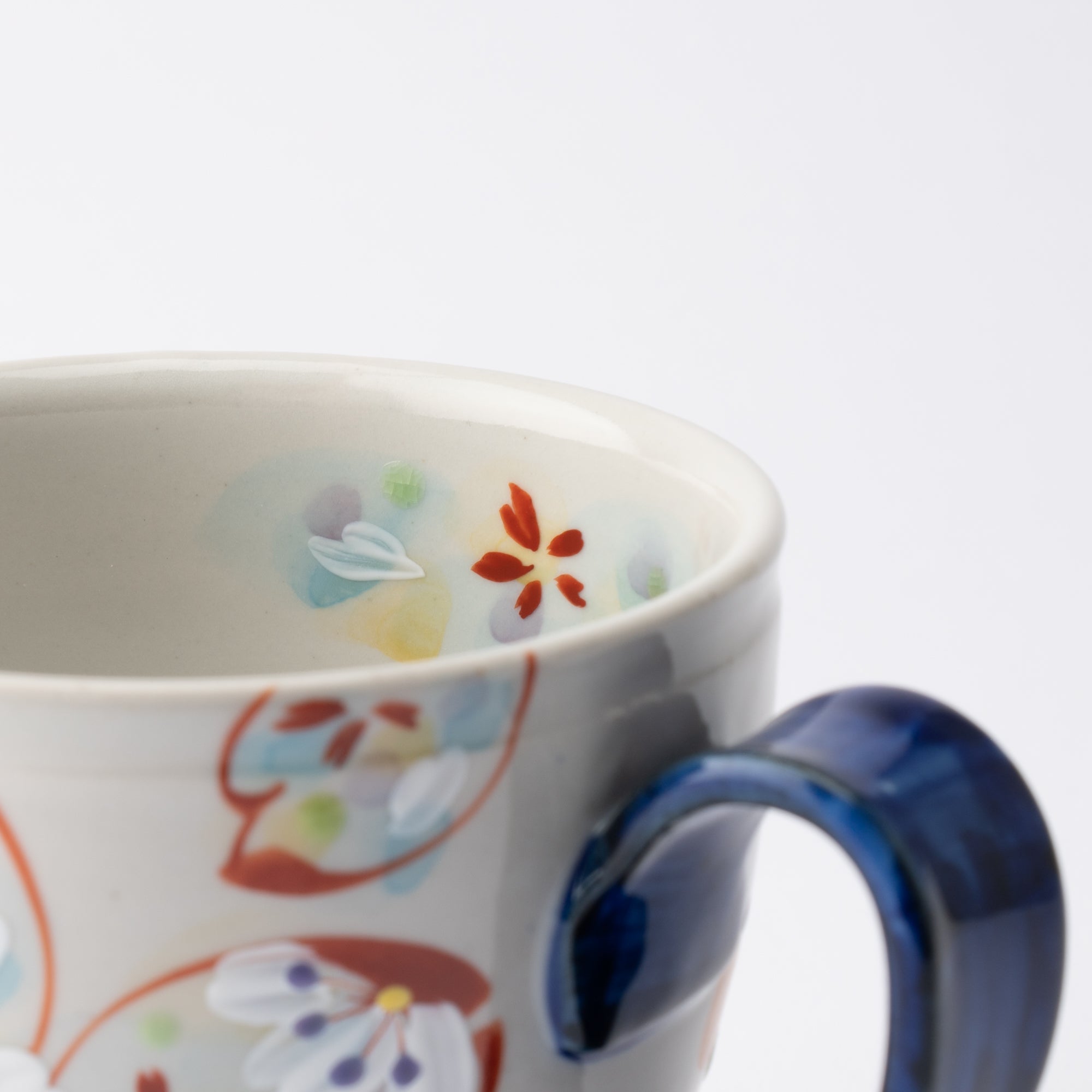 Kokuzou Kiln Flowery Thoughts Kutani Mug - MUSUBI KILN - Quality Japanese Tableware and Gift