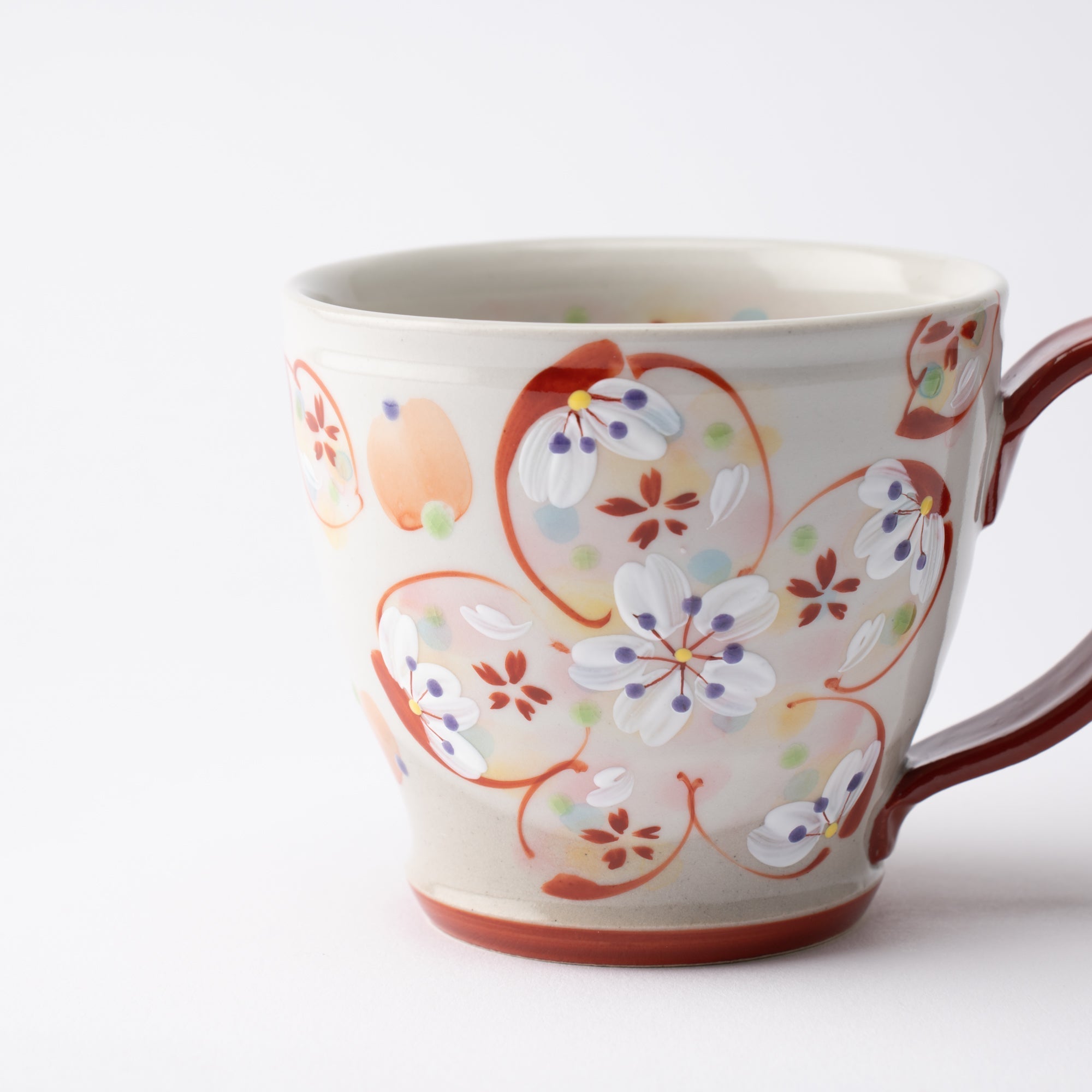 Kokuzou Kiln Flowery Thoughts Kutani Mug - MUSUBI KILN - Quality Japanese Tableware and Gift