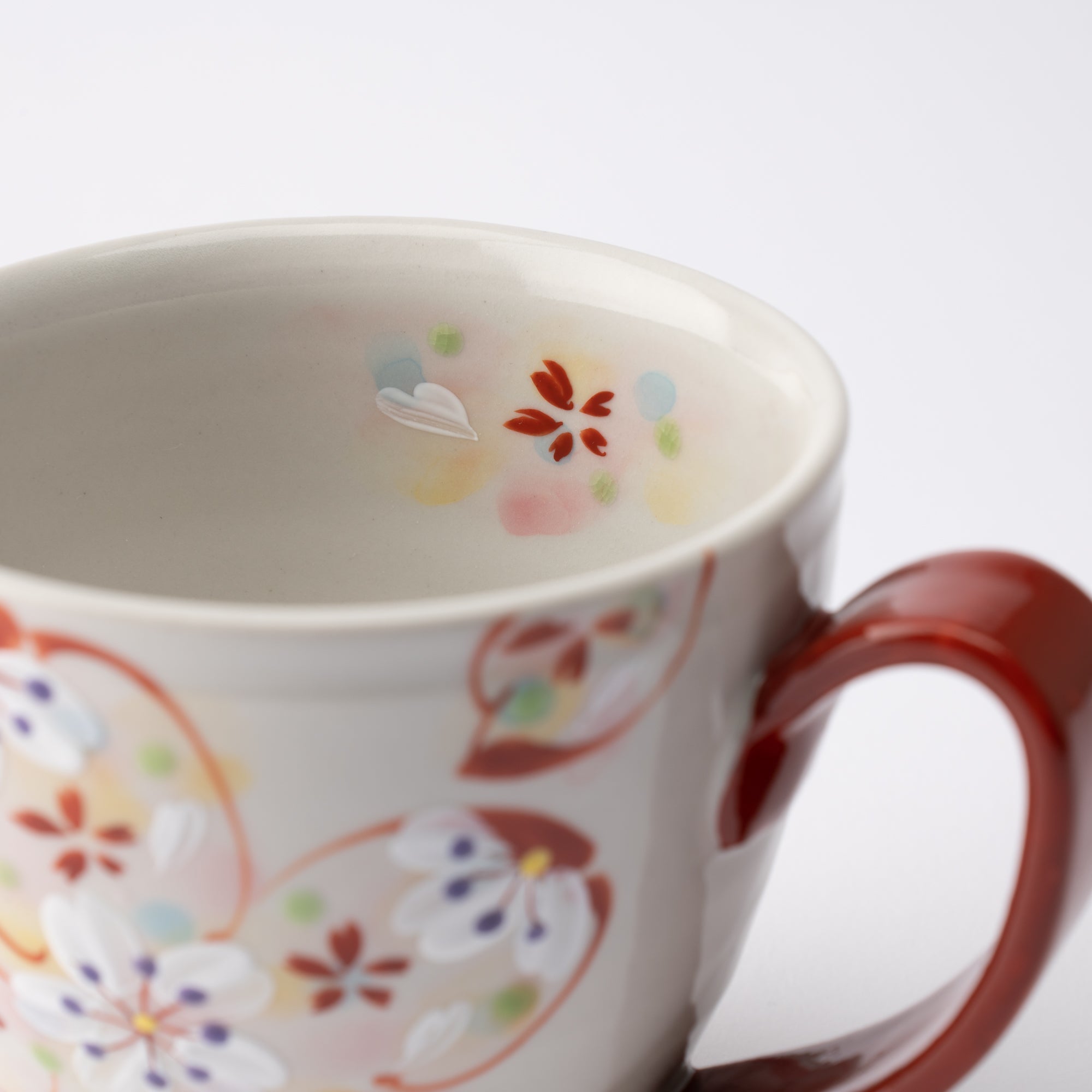 Kokuzou Kiln Flowery Thoughts Kutani Mug - MUSUBI KILN - Quality Japanese Tableware and Gift