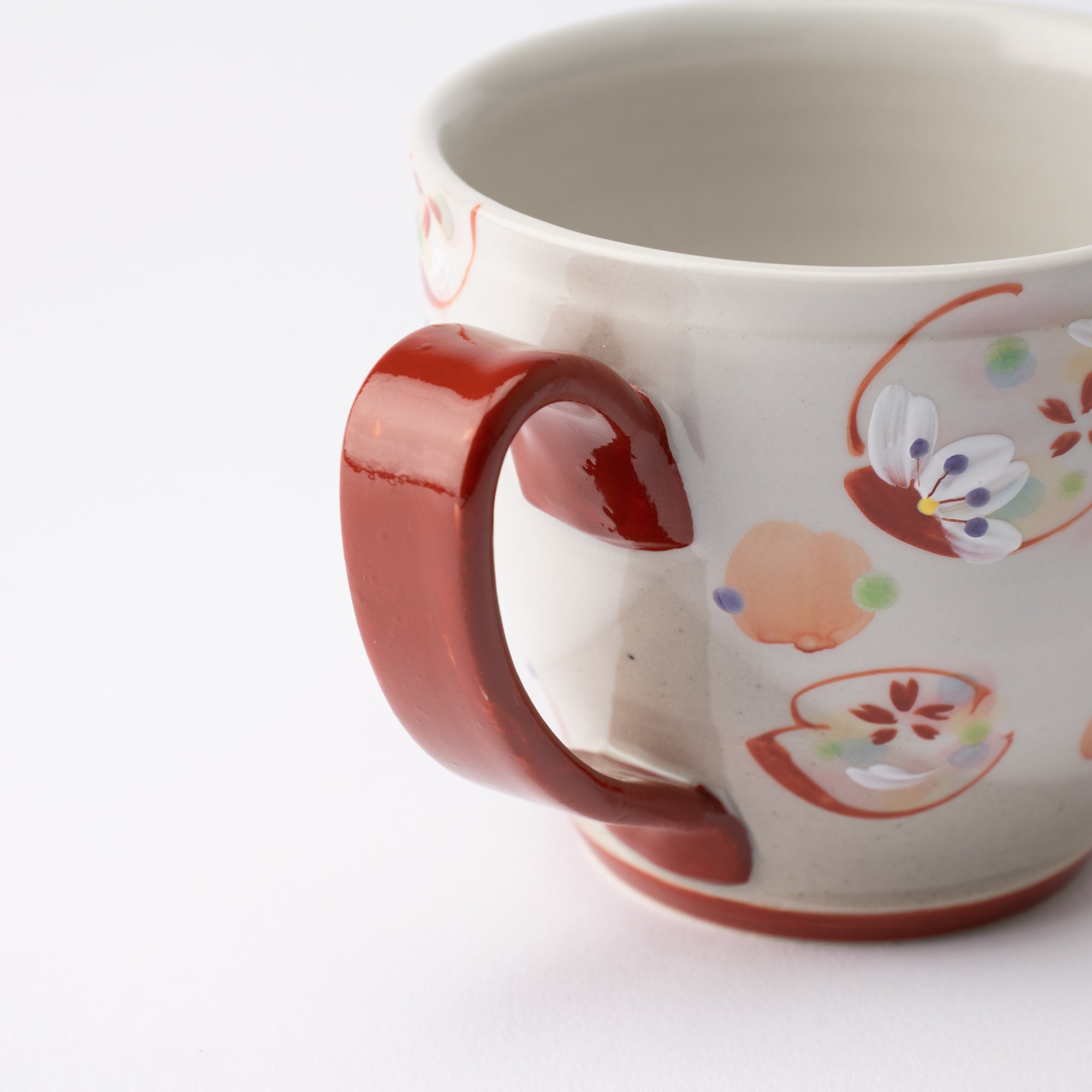 Kokuzou Kiln Flowery Thoughts Kutani Mug - MUSUBI KILN - Quality Japanese Tableware and Gift