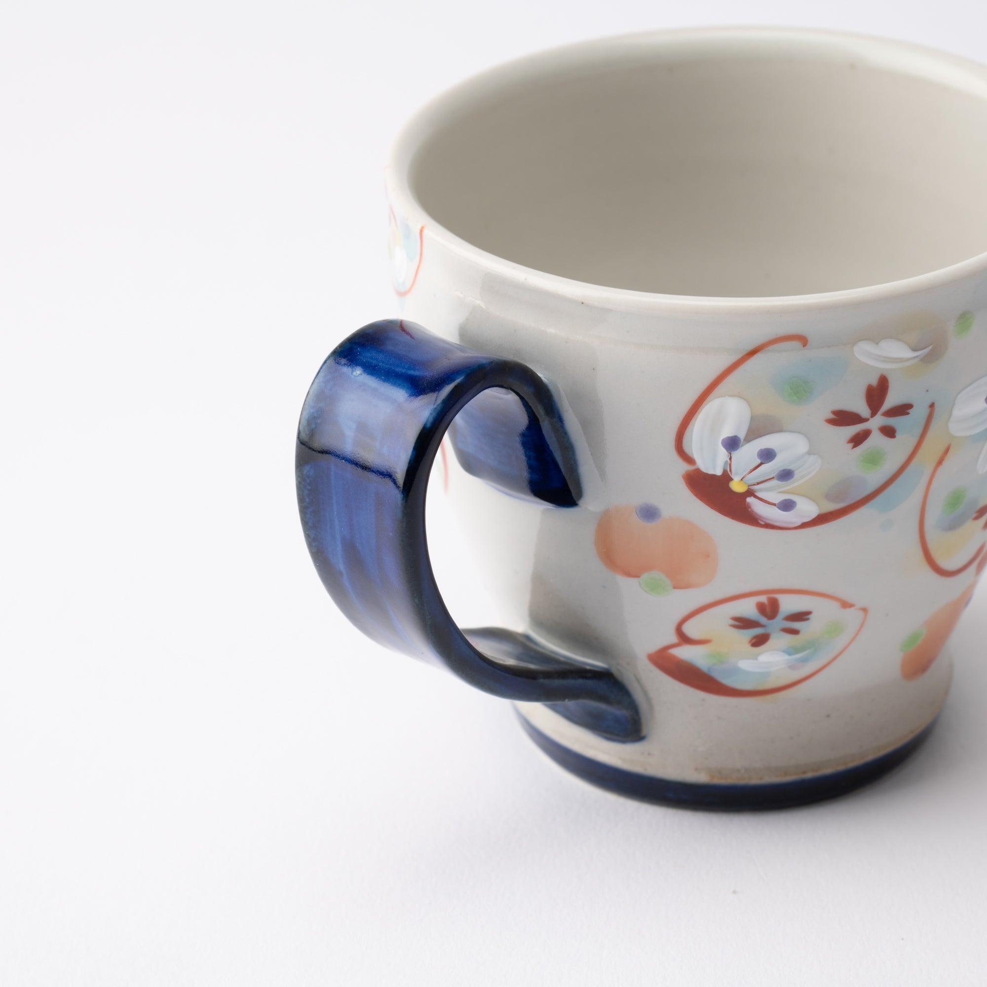 Kokuzou Kiln Flowery Thoughts Kutani Mug - MUSUBI KILN - Quality Japanese Tableware and Gift