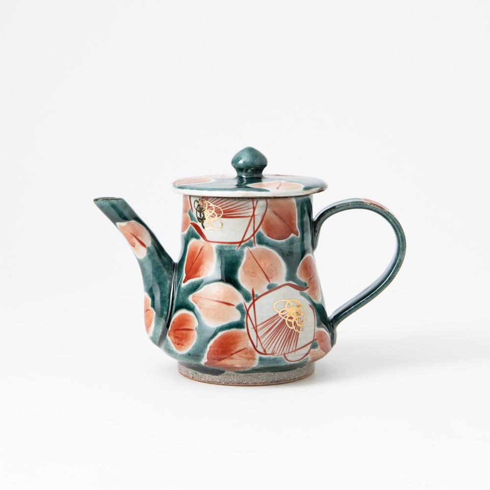 Kokuzou Kiln Glaze Camellia Coffee Pot & Dripper - MUSUBI KILN - Quality Japanese Tableware and Gift