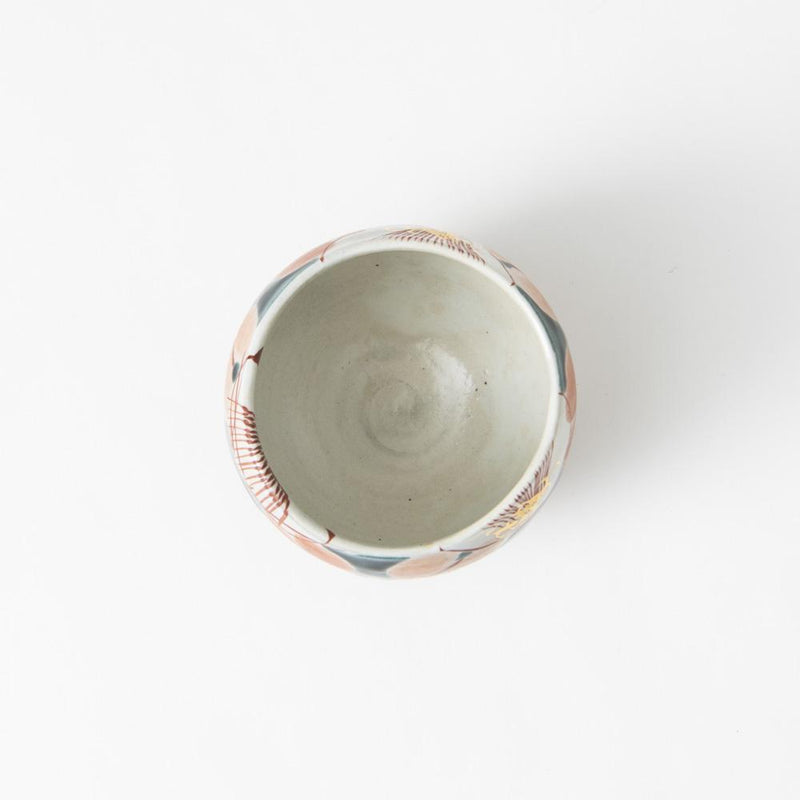 Kokuzou Kiln Glaze Camellia Kutani Yunomi Japanese Teacup - MUSUBI KILN - Quality Japanese Tableware and Gift