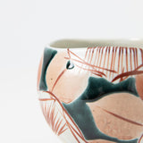 Kokuzou Kiln Glaze Camellia Kutani Yunomi Japanese Teacup - MUSUBI KILN - Quality Japanese Tableware and Gift