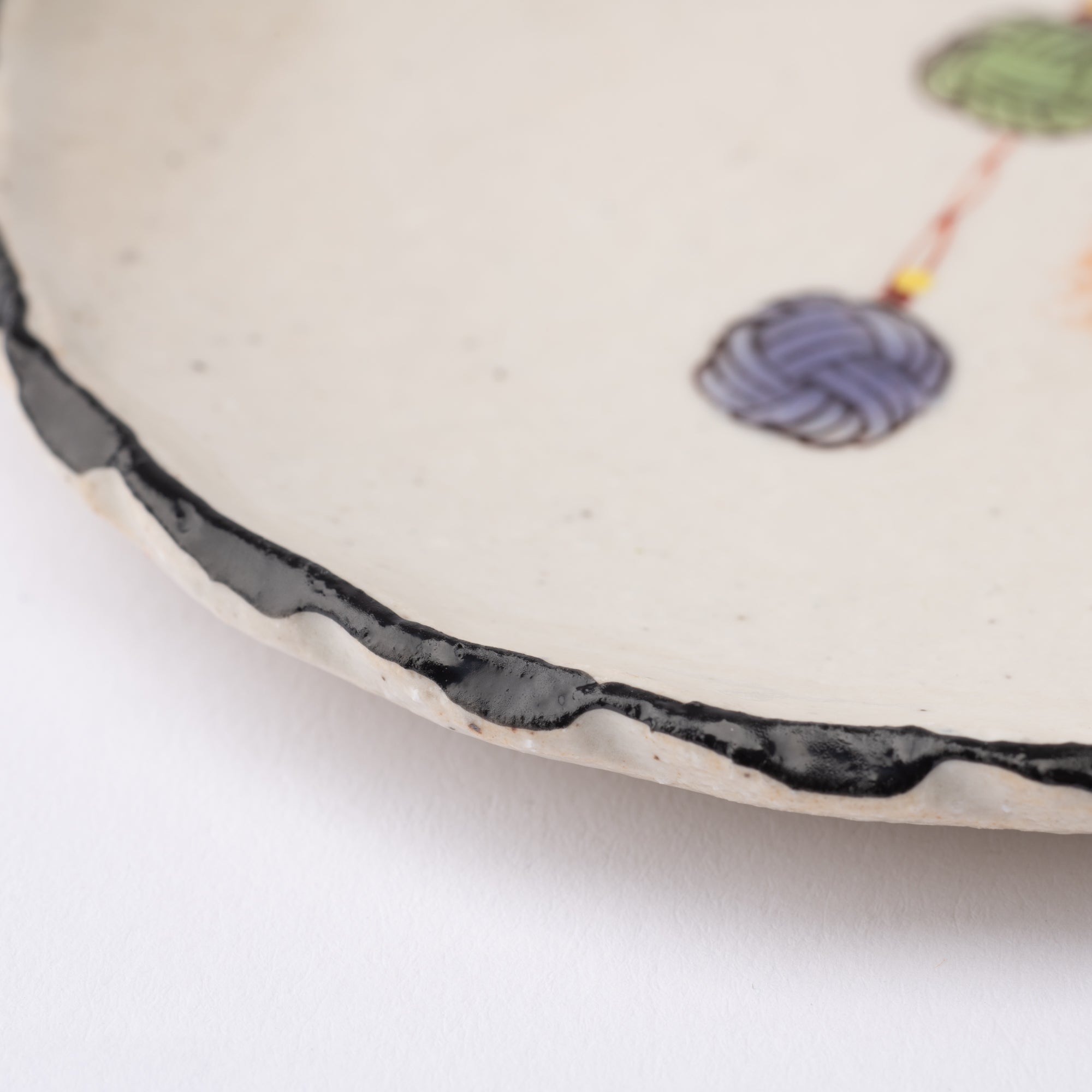 Kokuzou Kiln Mizuhiki Kutani Sauce Plate Set - MUSUBI KILN - Quality Japanese Tableware and Gift