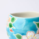 Kokuzou Kiln Sakura Blossom Kutani Yunomi Japanese Teacup - MUSUBI KILN - Quality Japanese Tableware and Gift