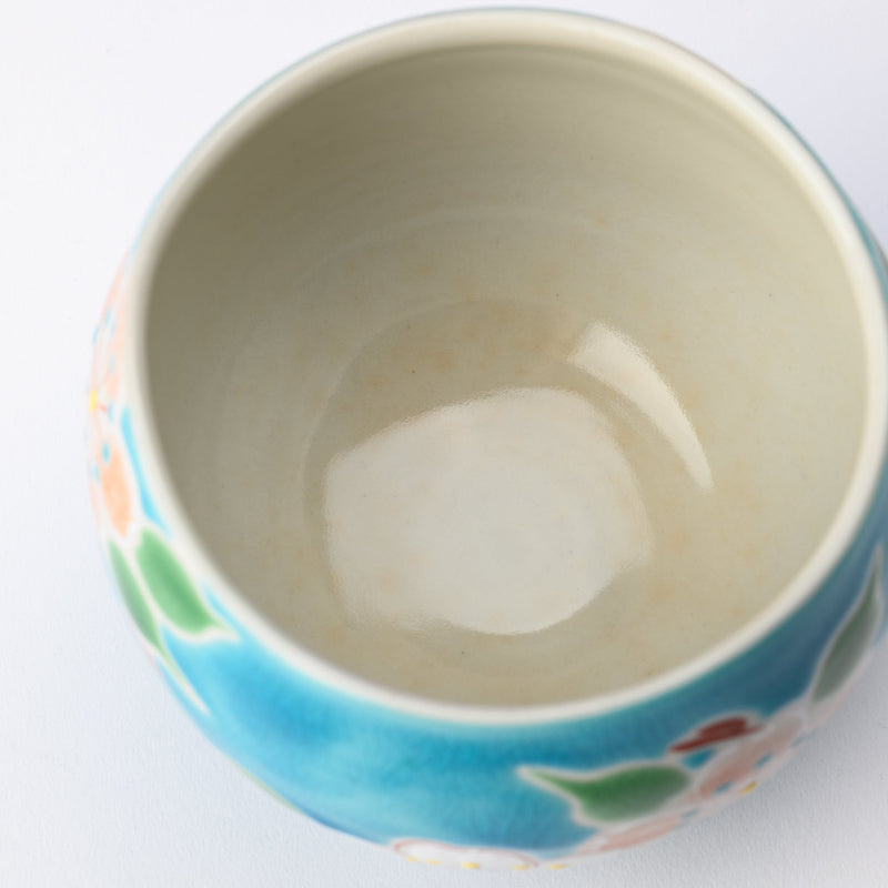 Kokuzou Kiln Sakura Blossom Kutani Yunomi Japanese Teacup - MUSUBI KILN - Quality Japanese Tableware and Gift