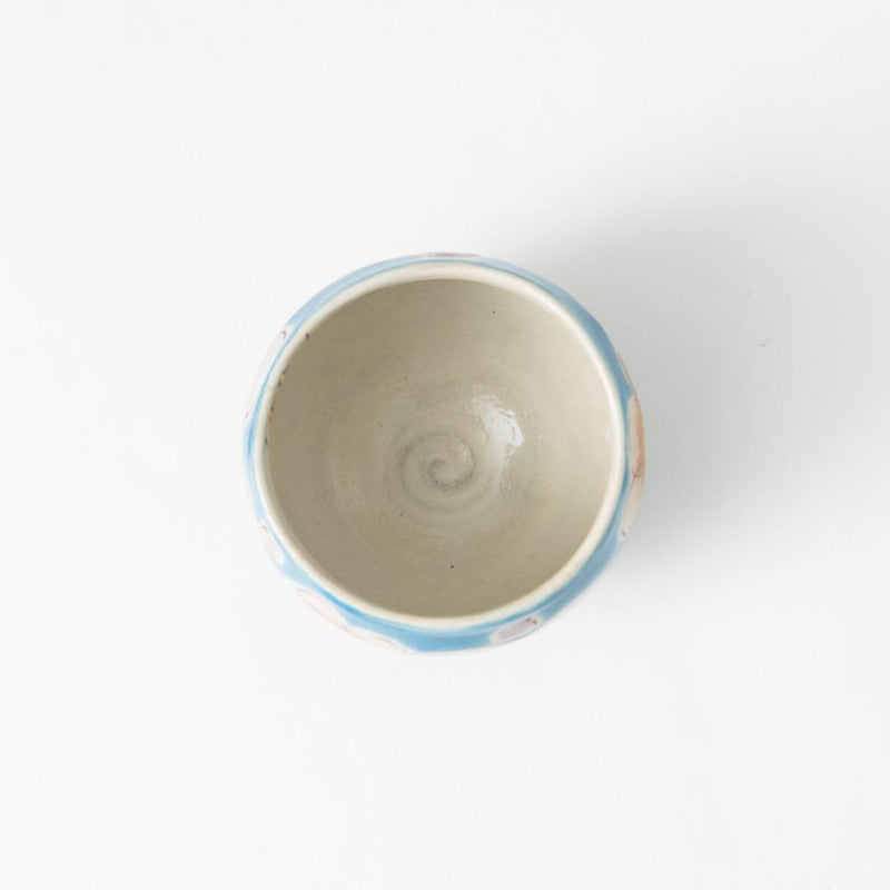 Kokuzou Kiln Sakura Floral Prints Kutani Yunomi Japanese Teacup - MUSUBI KILN - Quality Japanese Tableware and Gift