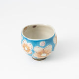 Kokuzou Kiln Sakura Floral Prints Kutani Yunomi Japanese Teacup - MUSUBI KILN - Quality Japanese Tableware and Gift