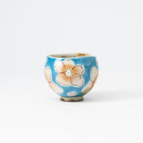 Kokuzou Kiln Sakura Floral Prints Kutani Yunomi Japanese Teacup - MUSUBI KILN - Quality Japanese Tableware and Gift