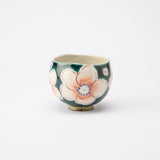 Kokuzou Kiln Sakura Floral Prints Kutani Yunomi Japanese Teacup - MUSUBI KILN - Quality Japanese Tableware and Gift