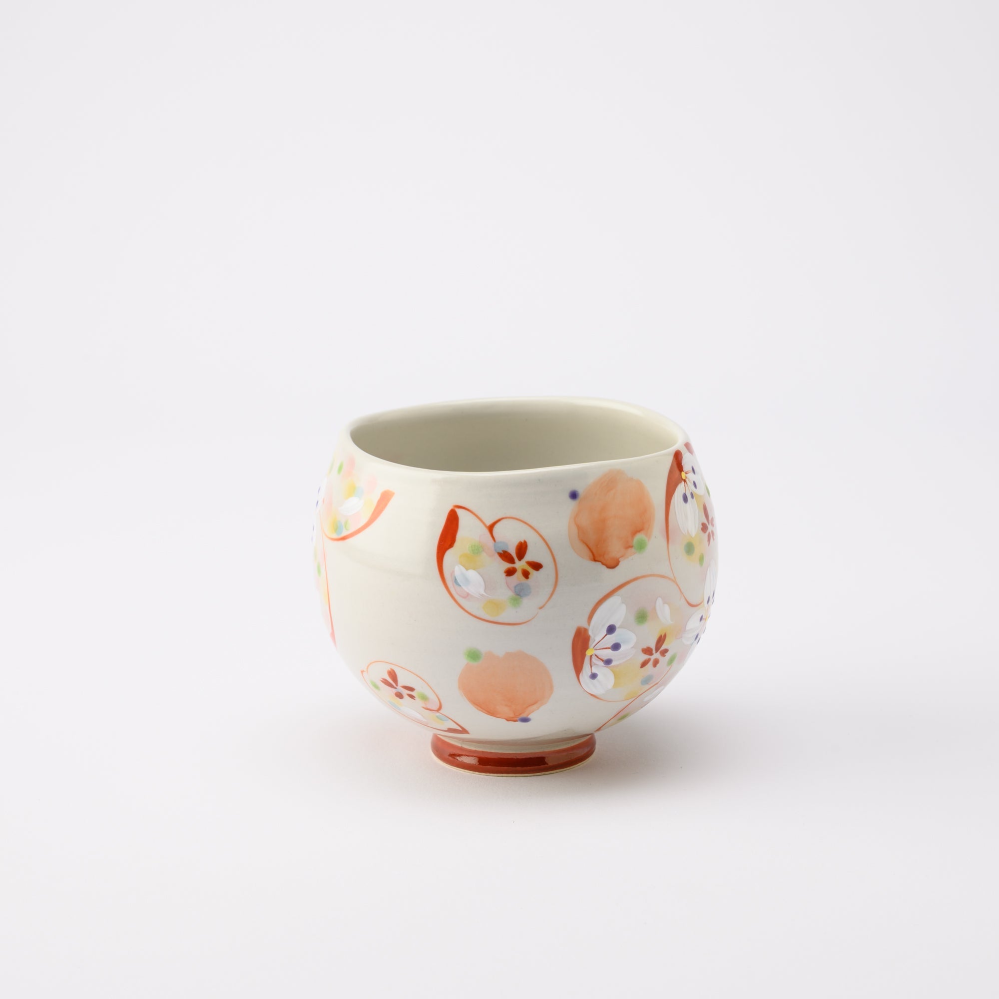 Kokuzou Kiln Sakura Kutani Yunomi Japanese Teacup - MUSUBI KILN - Quality Japanese Tableware and Gift