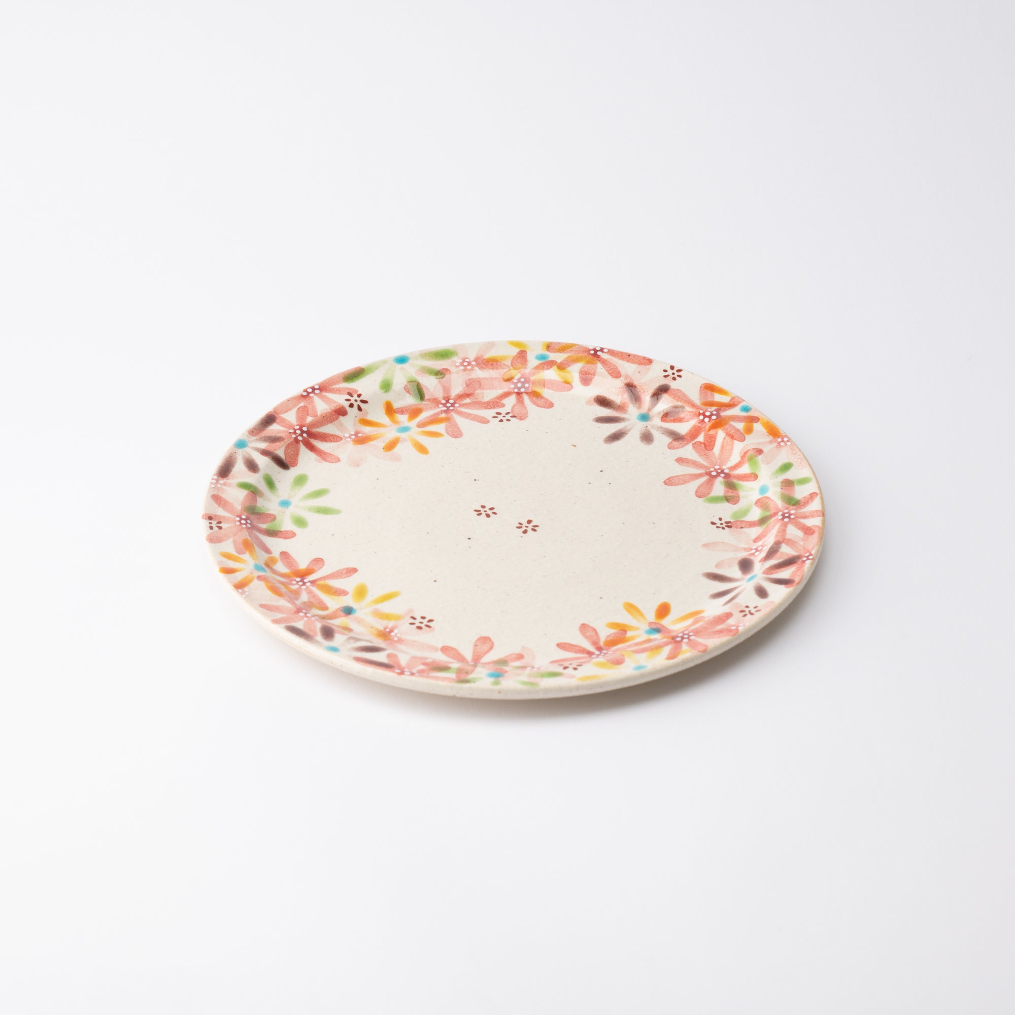 Kokuzou Kiln Sakura Pink Kutani Round Plate 8.6in - MUSUBI KILN - Quality Japanese Tableware and Gift