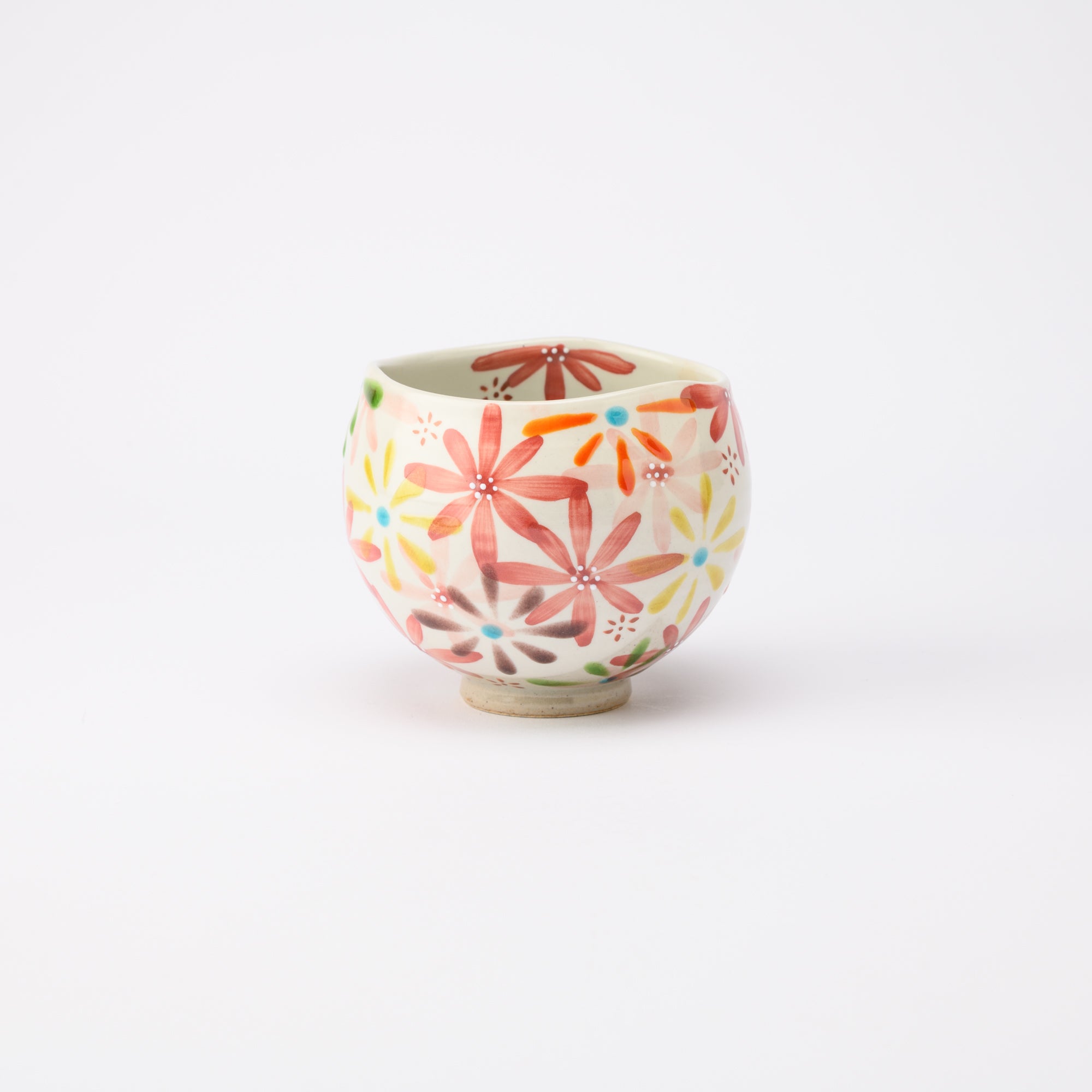 Kokuzou Kiln The Grand Feast of Flowers Kutani Yunomi Japanese Teacup - MUSUBI KILN - Quality Japanese Tableware and Gift