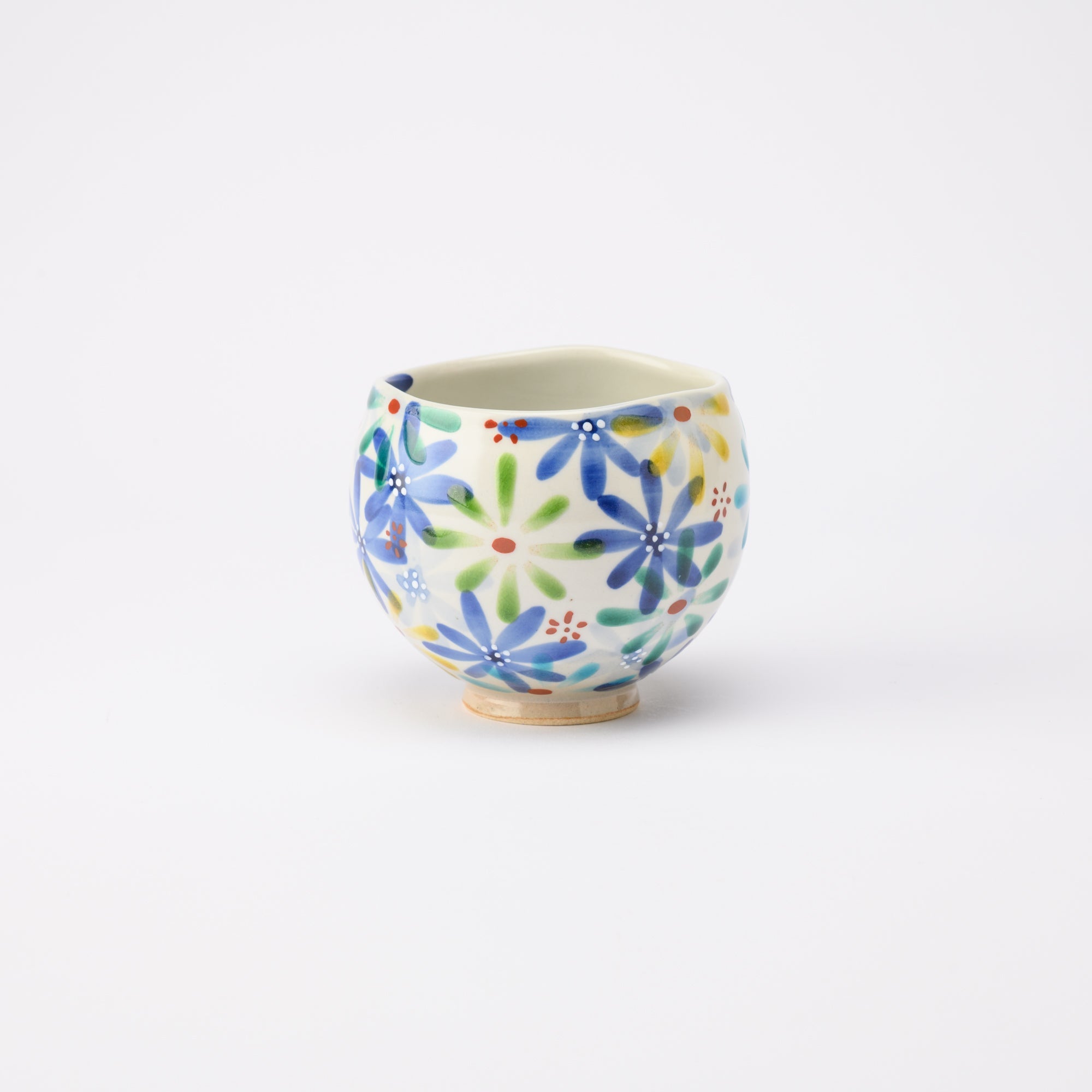 Kokuzou Kiln The Grand Feast of Flowers Kutani Yunomi Japanese Teacup - MUSUBI KILN - Quality Japanese Tableware and Gift