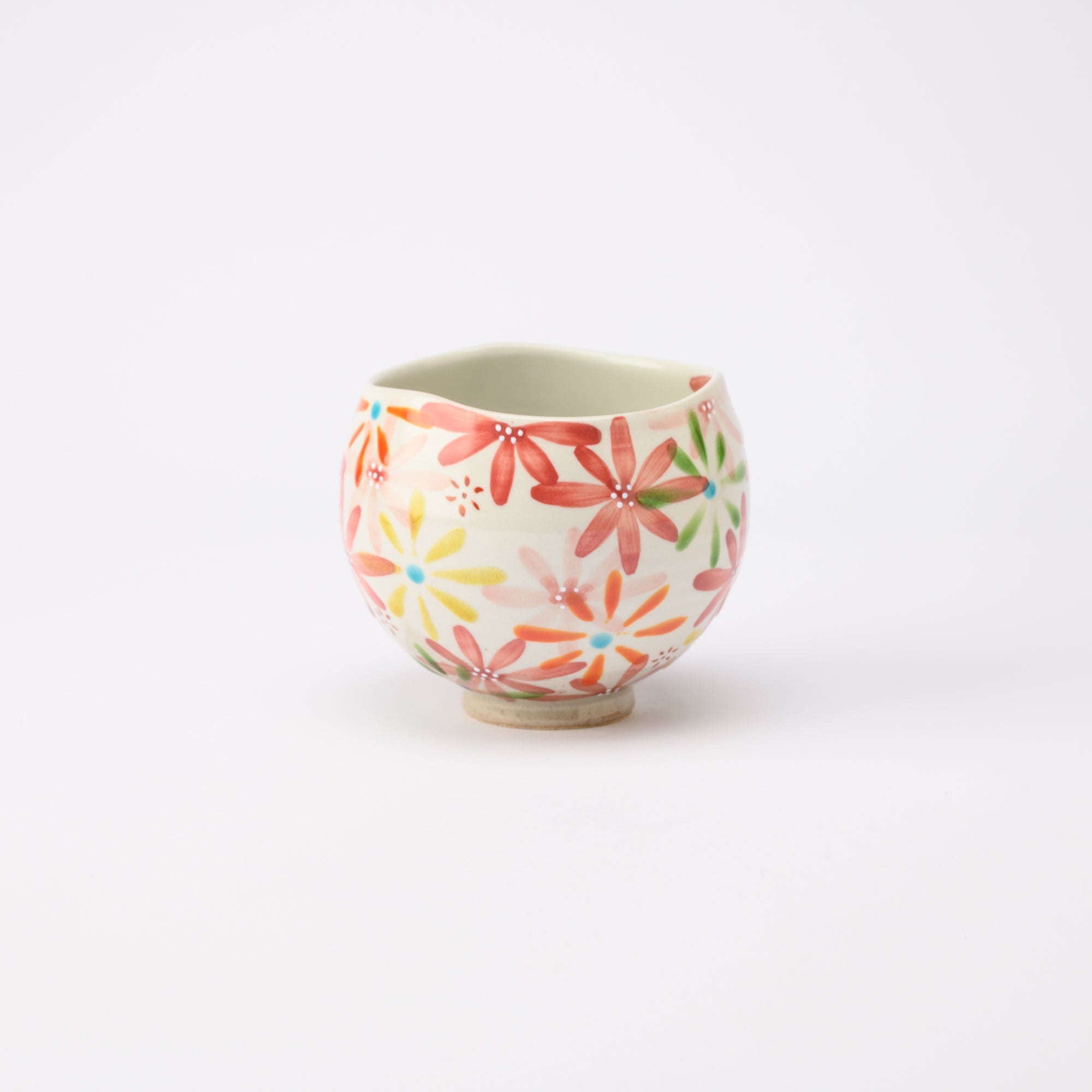 Kokuzou Kiln The Grand Feast of Flowers Kutani Yunomi Japanese Teacup - MUSUBI KILN - Quality Japanese Tableware and Gift