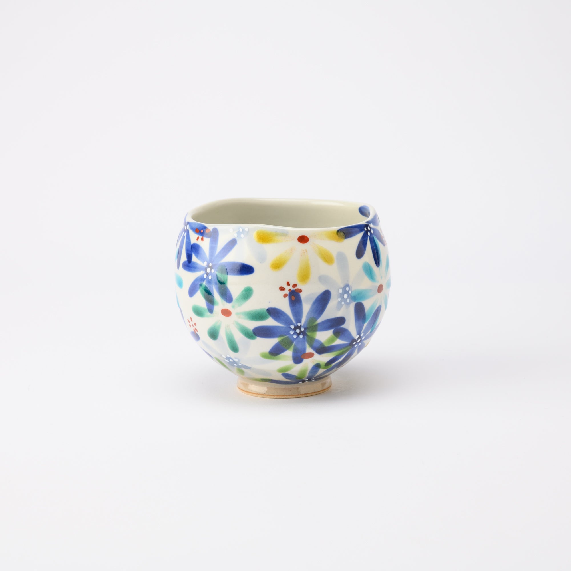 Kokuzou Kiln The Grand Feast of Flowers Kutani Yunomi Japanese Teacup - MUSUBI KILN - Quality Japanese Tableware and Gift