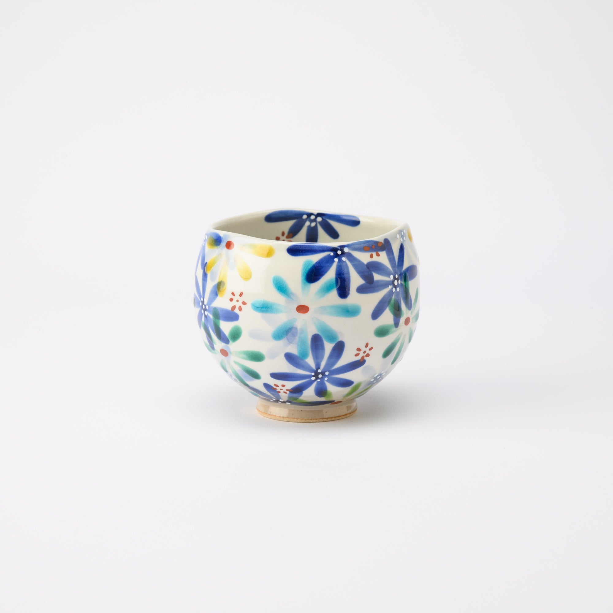 Kokuzou Kiln The Grand Feast of Flowers Kutani Yunomi Japanese Teacup - MUSUBI KILN - Quality Japanese Tableware and Gift