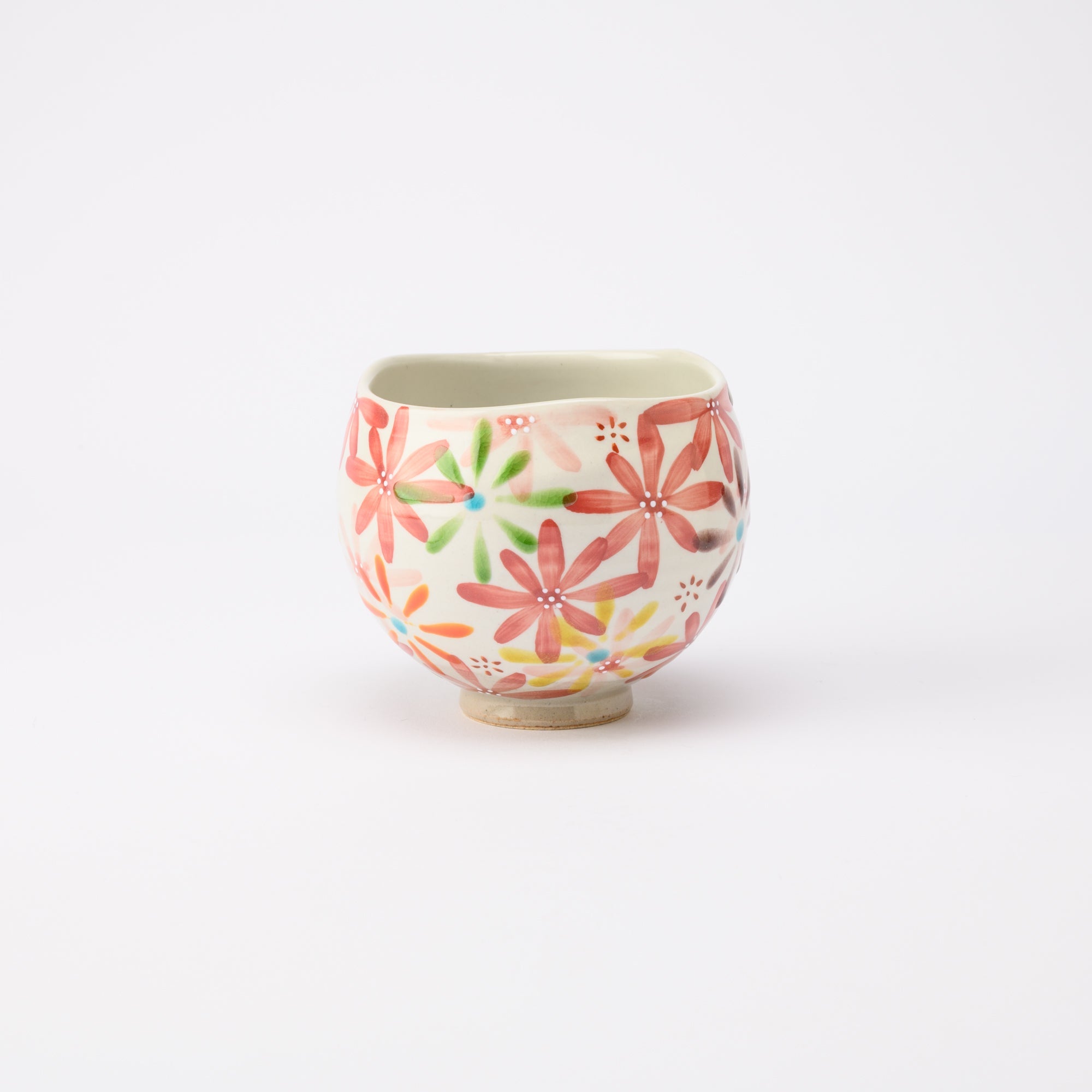 Kokuzou Kiln The Grand Feast of Flowers Kutani Yunomi Japanese Teacup - MUSUBI KILN - Quality Japanese Tableware and Gift