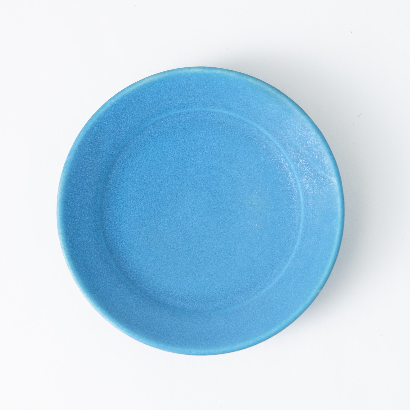 Kokuzou Kiln Turquoise Glaze Kutani Round Plate - MUSUBI KILN - Quality Japanese Tableware and Gift