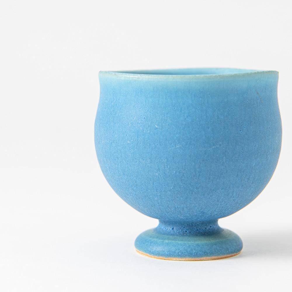 Kokuzou Turquoise Glaze Kutani Guinomi Sake Cup - MUSUBI KILN - Quality Japanese Tableware and Gift