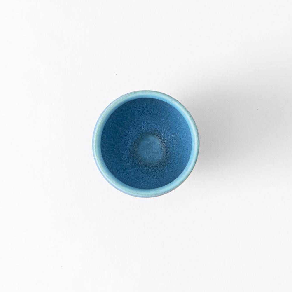 Kokuzou Turquoise Glaze Kutani Guinomi Sake Cup - MUSUBI KILN - Quality Japanese Tableware and Gift