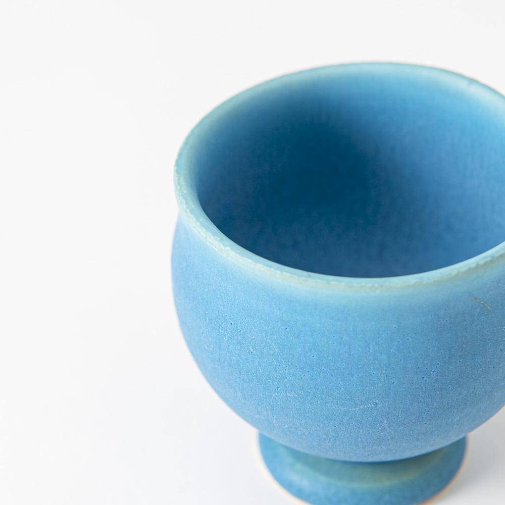 Kokuzou Turquoise Glaze Kutani Guinomi Sake Cup - MUSUBI KILN - Quality Japanese Tableware and Gift