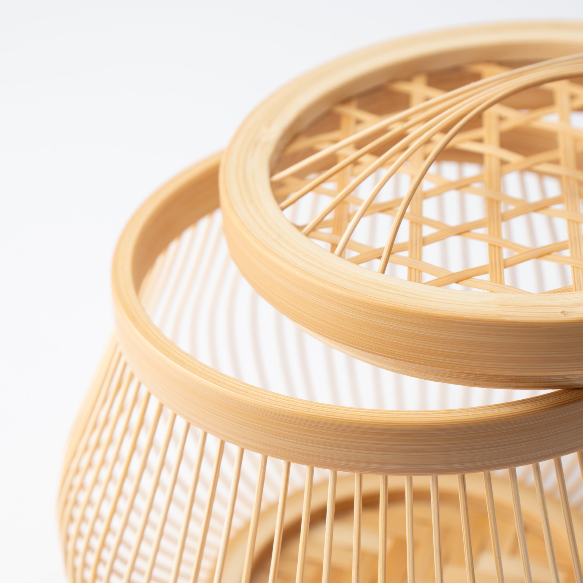 Komachi Suruga Bamboo Basketry Basket with Lid - MUSUBI KILN - Quality Japanese Tableware and Gift