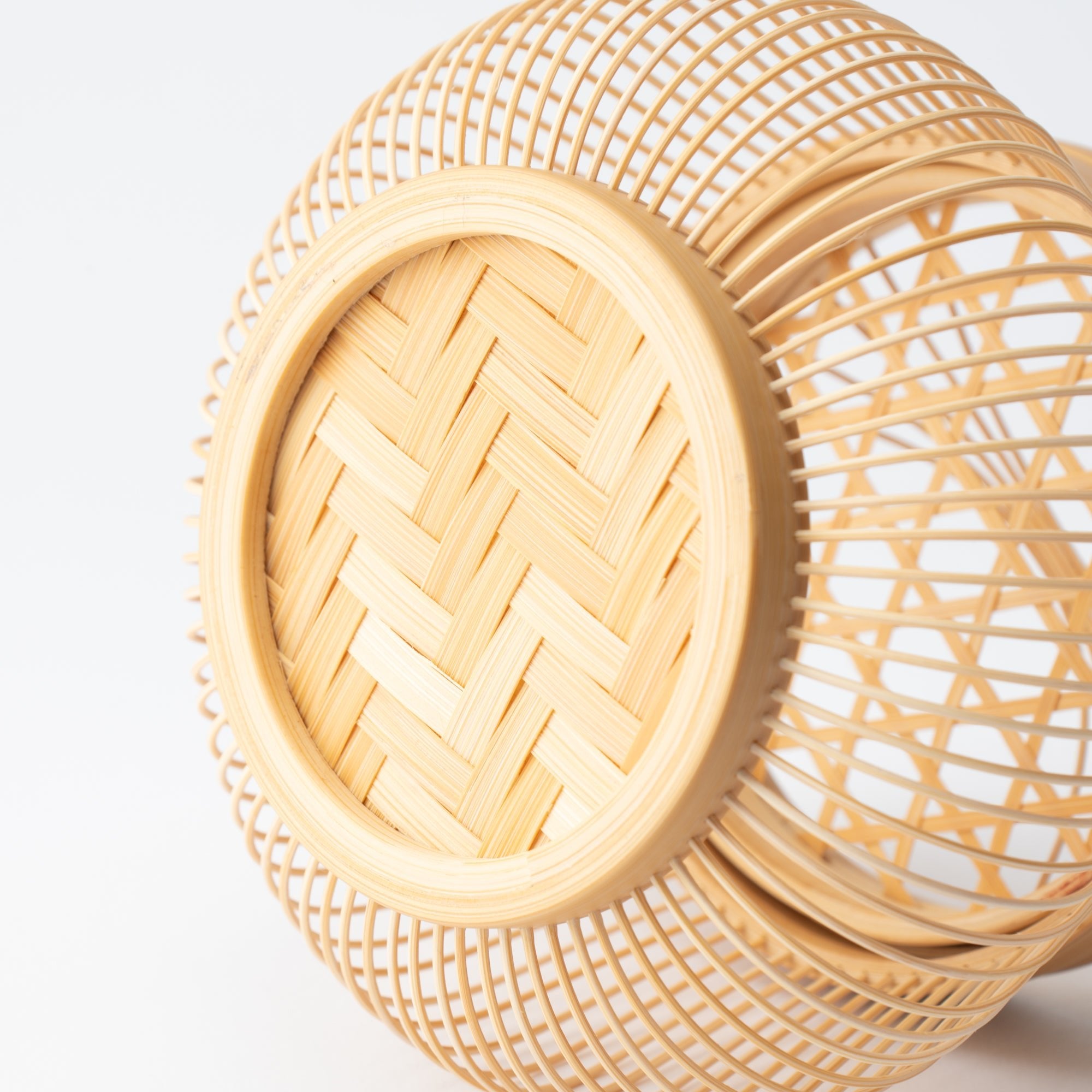 Komachi Suruga Bamboo Basketry Basket with Lid - MUSUBI KILN - Quality Japanese Tableware and Gift