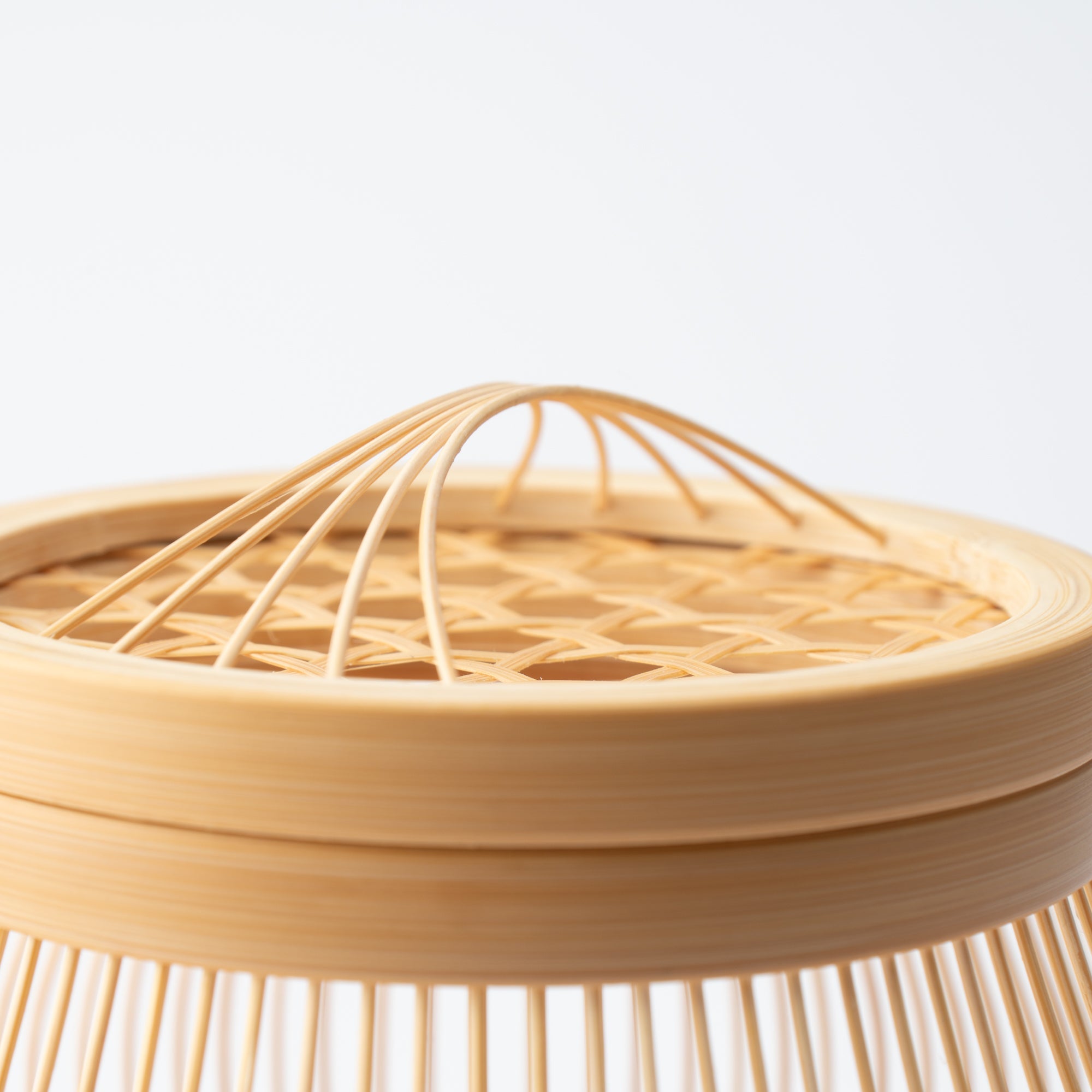 Komachi Suruga Bamboo Basketry Basket with Lid - MUSUBI KILN - Quality Japanese Tableware and Gift