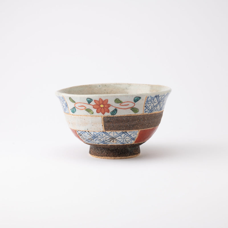 Kousai Kiln Flower Hasami Donburi Bowl M - MUSUBI KILN - Quality Japanese Tableware and Gift